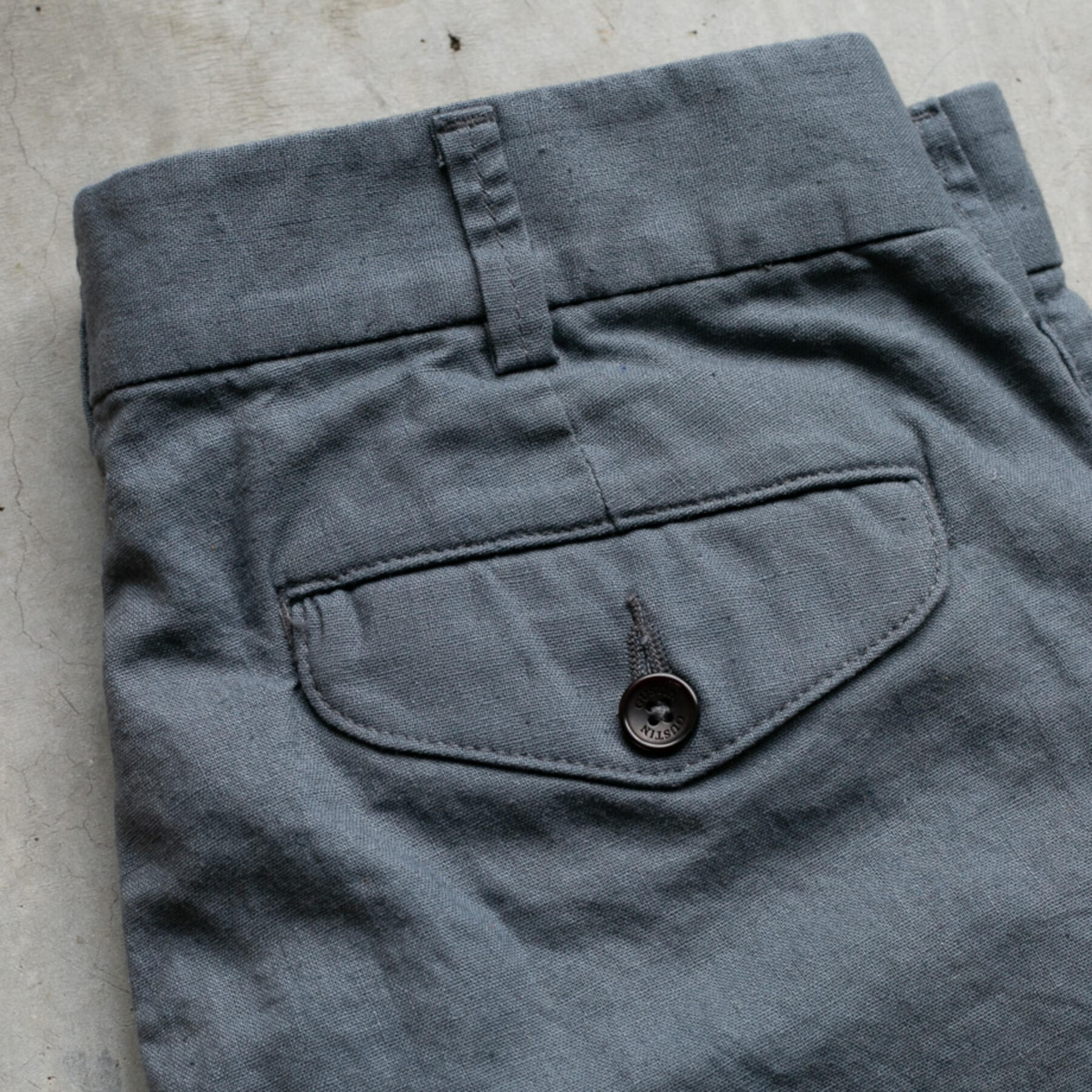 gustin #33 linen solid chino shorts - iron