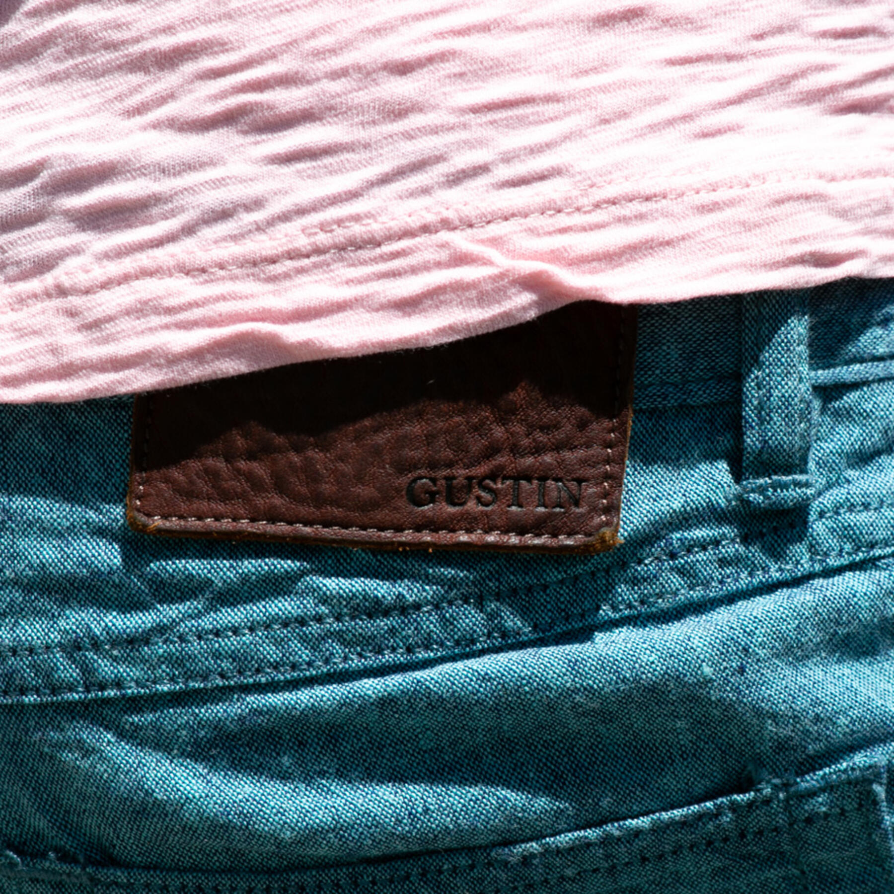 gustin #14 linen chambray 5 pocket - crystal ocean