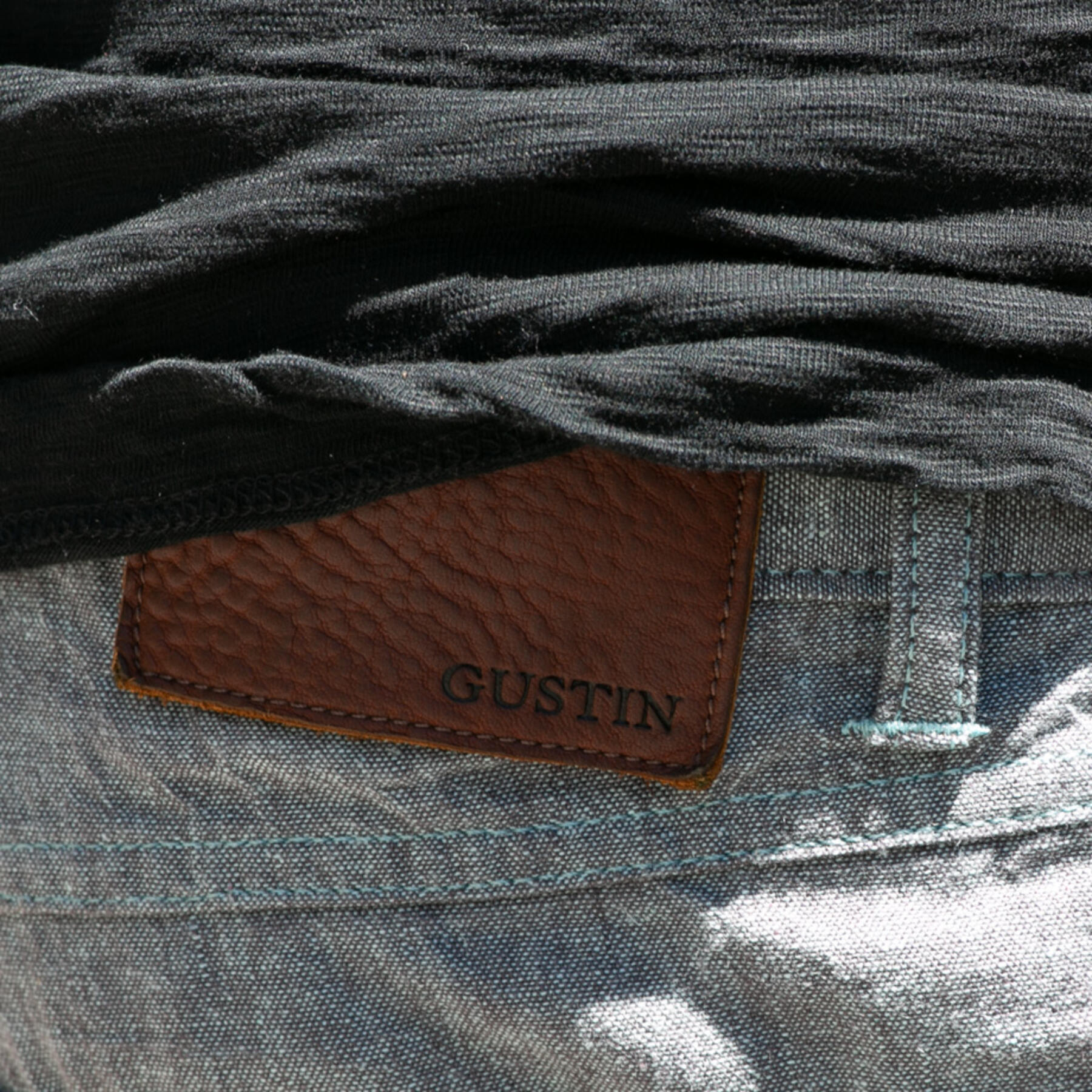 gustin #15 linen chambray 5 pocket - steel