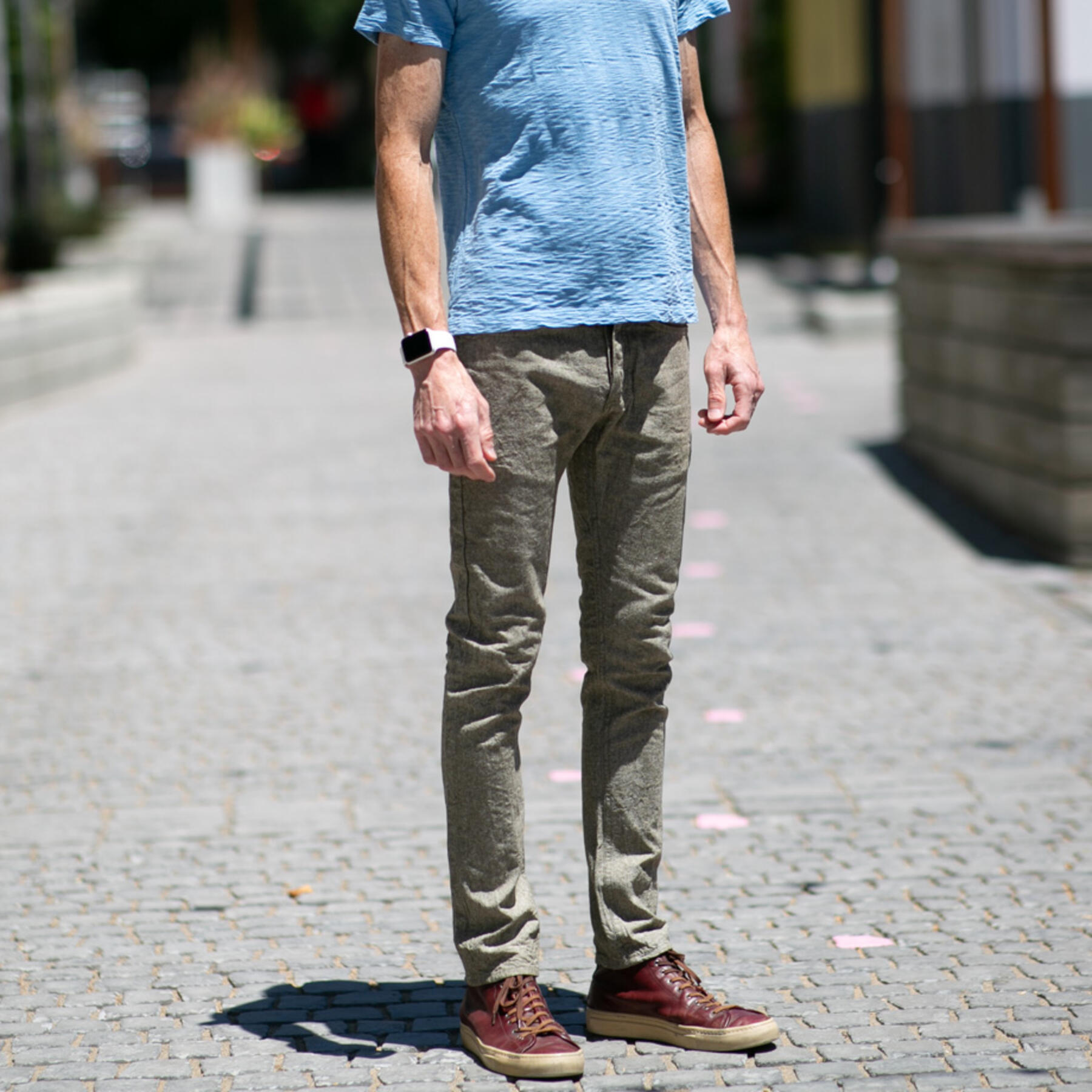 gustin #16 linen chambray 5 pocket - desert