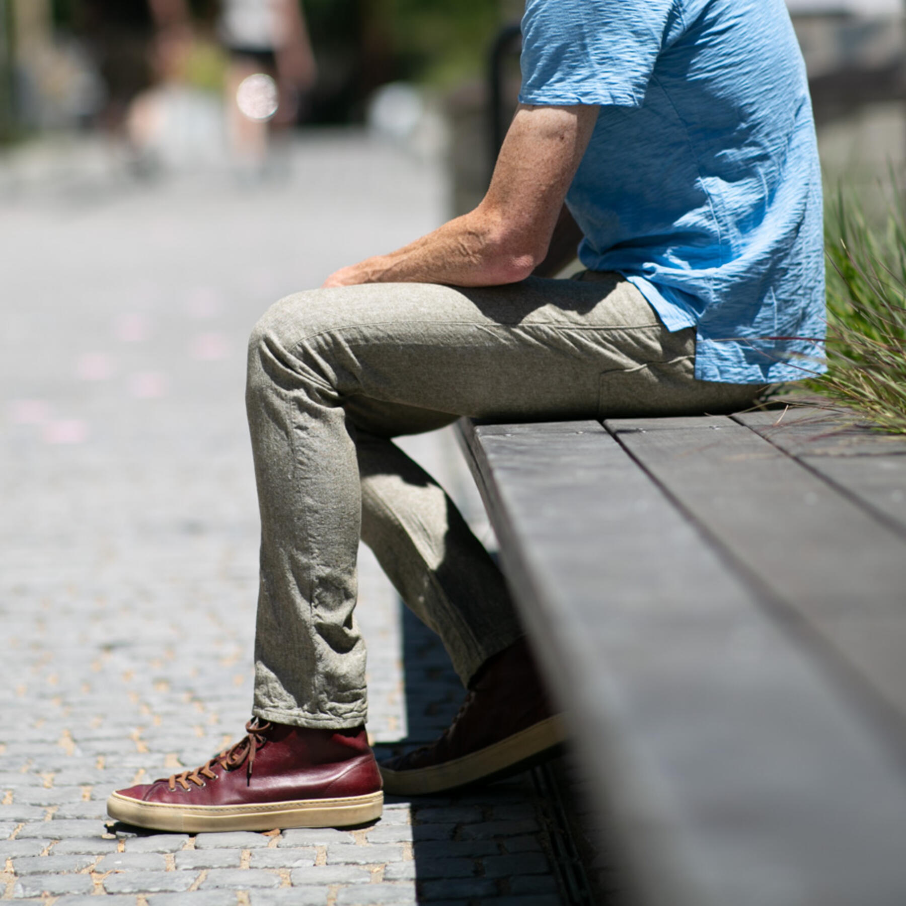 gustin #16 linen chambray 5 pocket - desert
