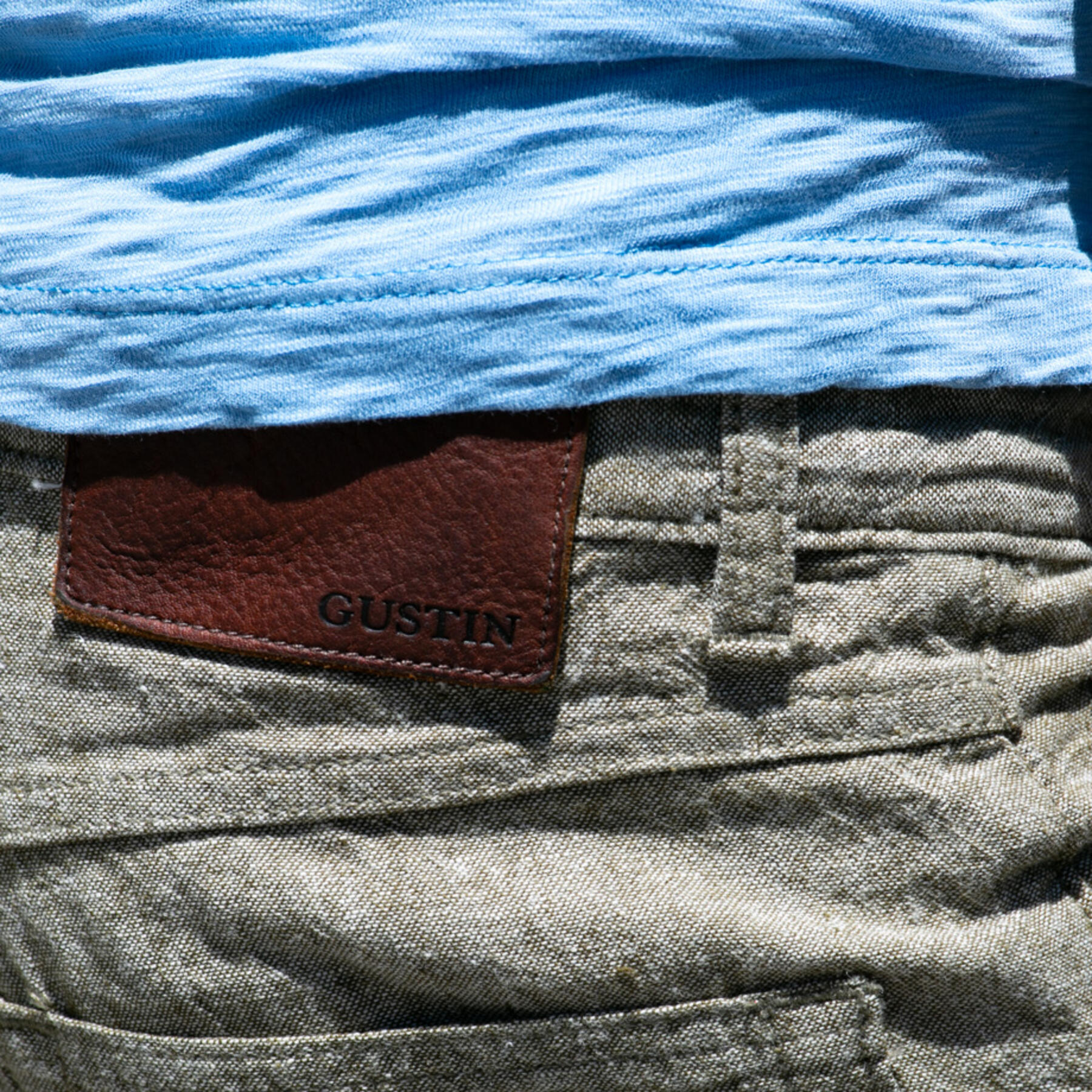 gustin #16 linen chambray 5 pocket - desert