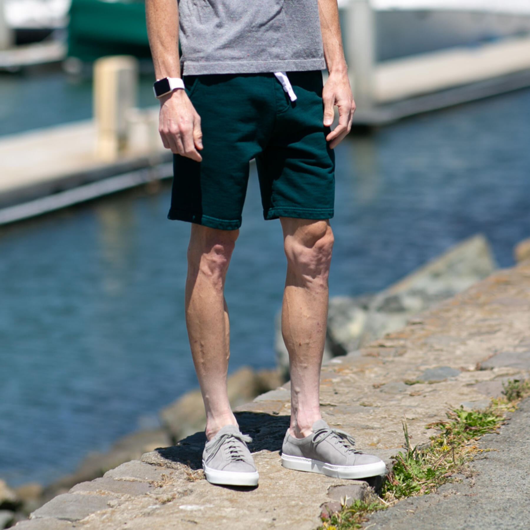 gustin sweatshorts - teal