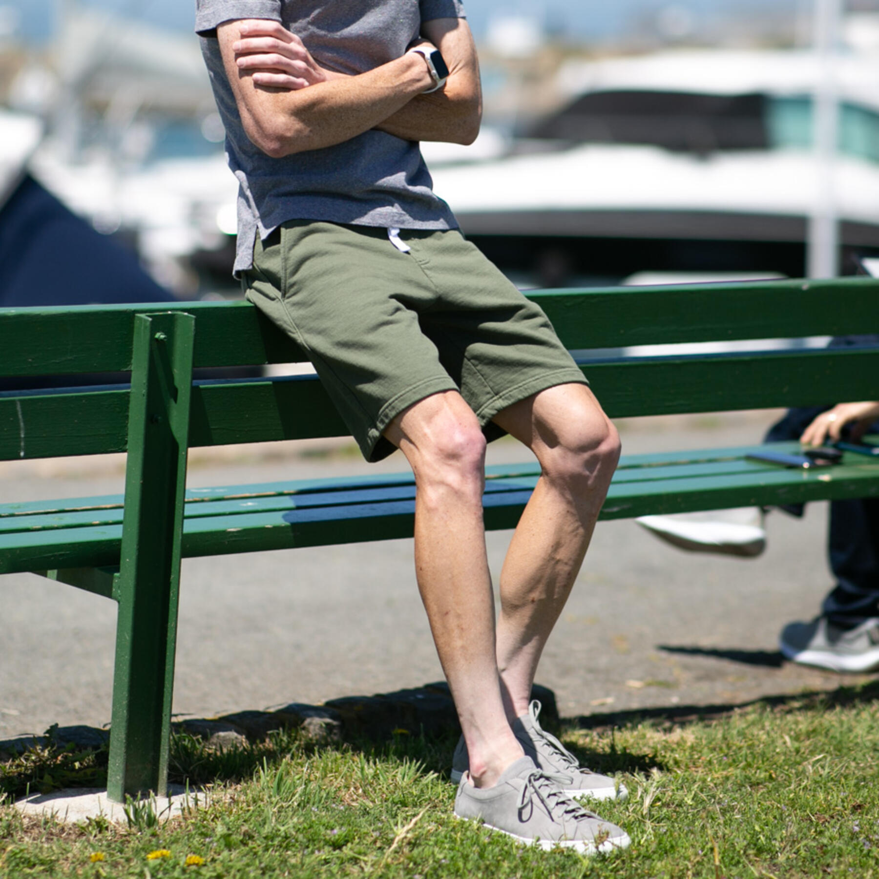gustin sweatshorts - army