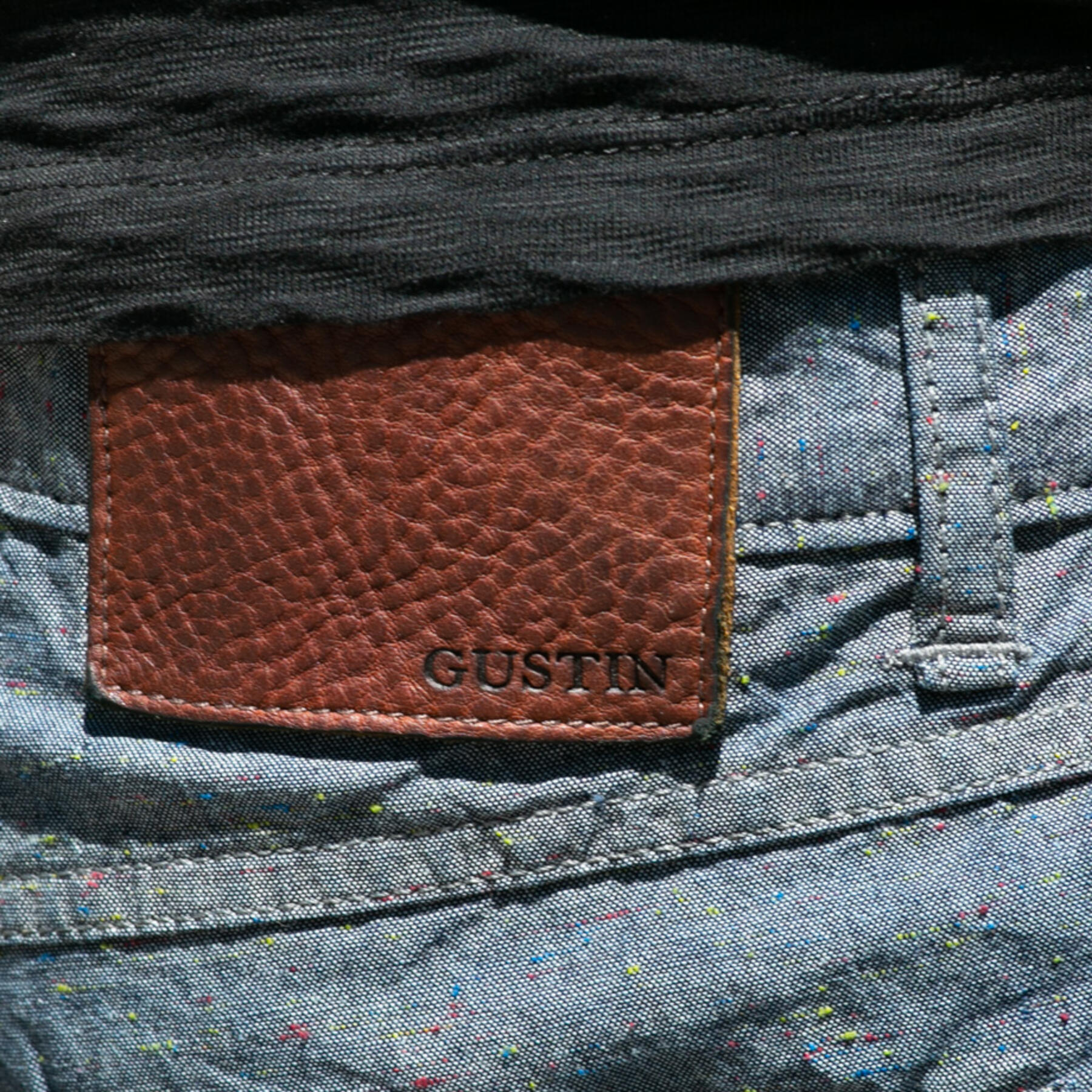 gustin #17 rainbow nep chambray 5 pocket