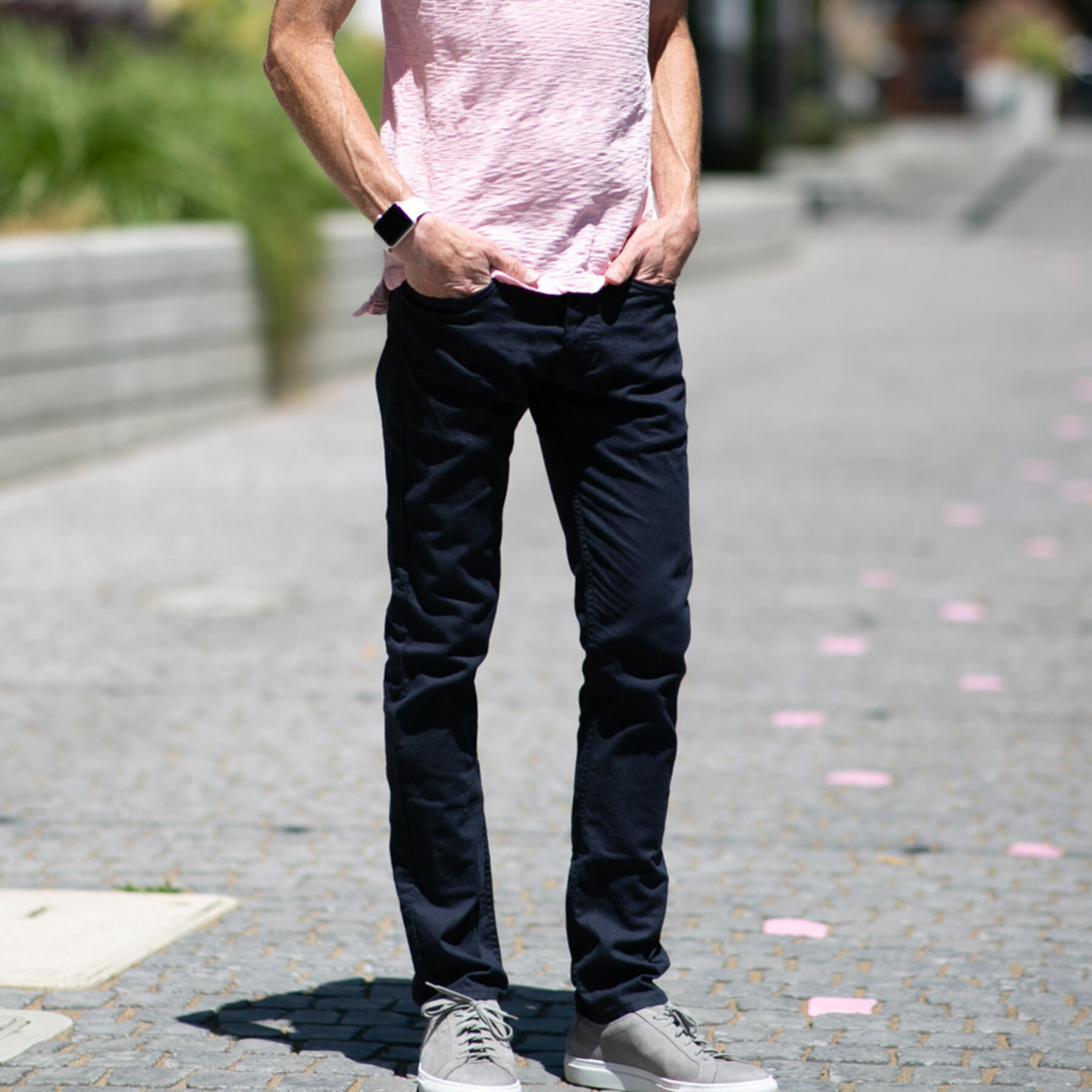 gustin #19 linen 5 pocket - navy