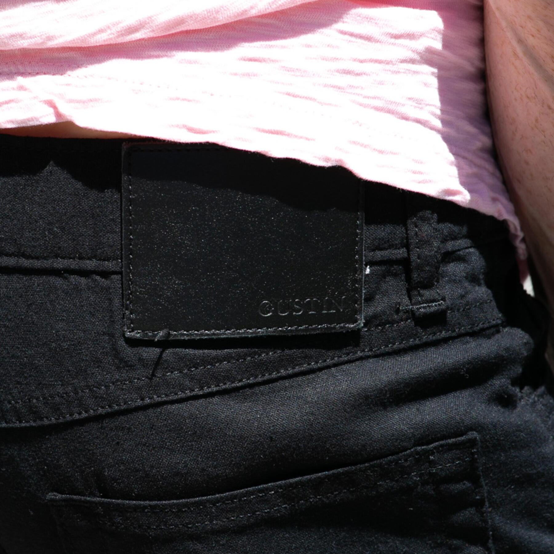 gustin #20 linen solid 5 pocket - black