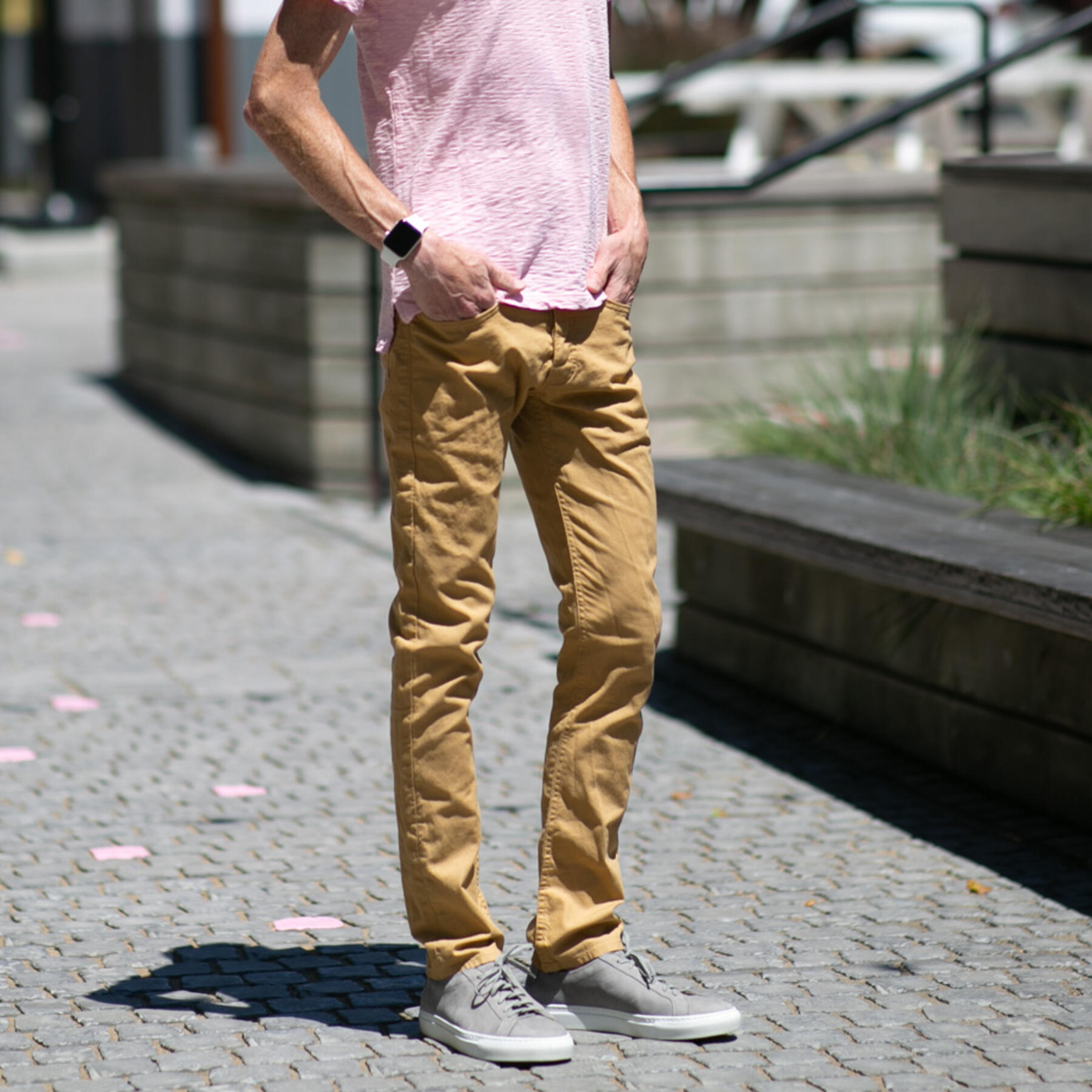 gustin #21 linen 5 pocket - mustard