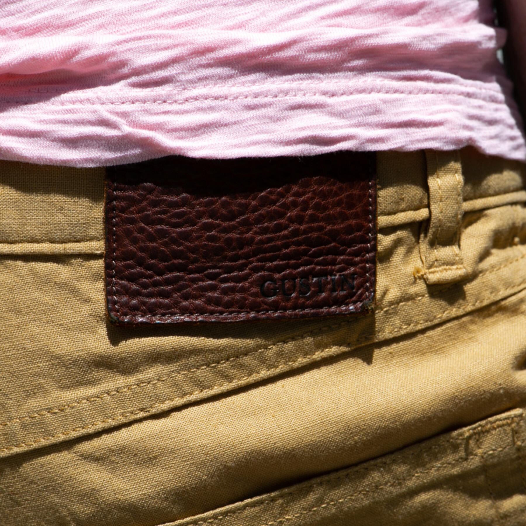 gustin #21 linen 5 pocket - mustard