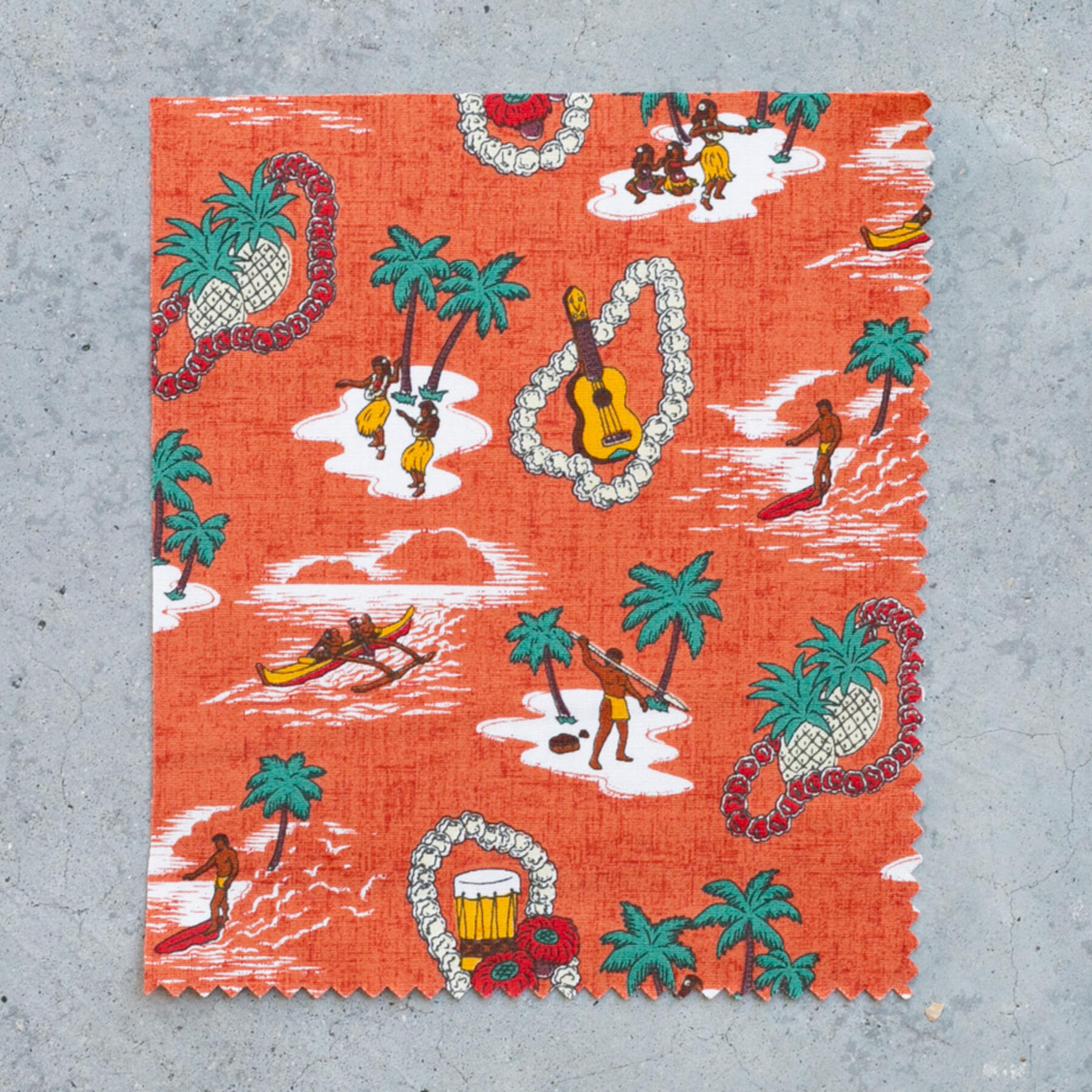 gustin #751 island fantasy short sleeve - burnt orange