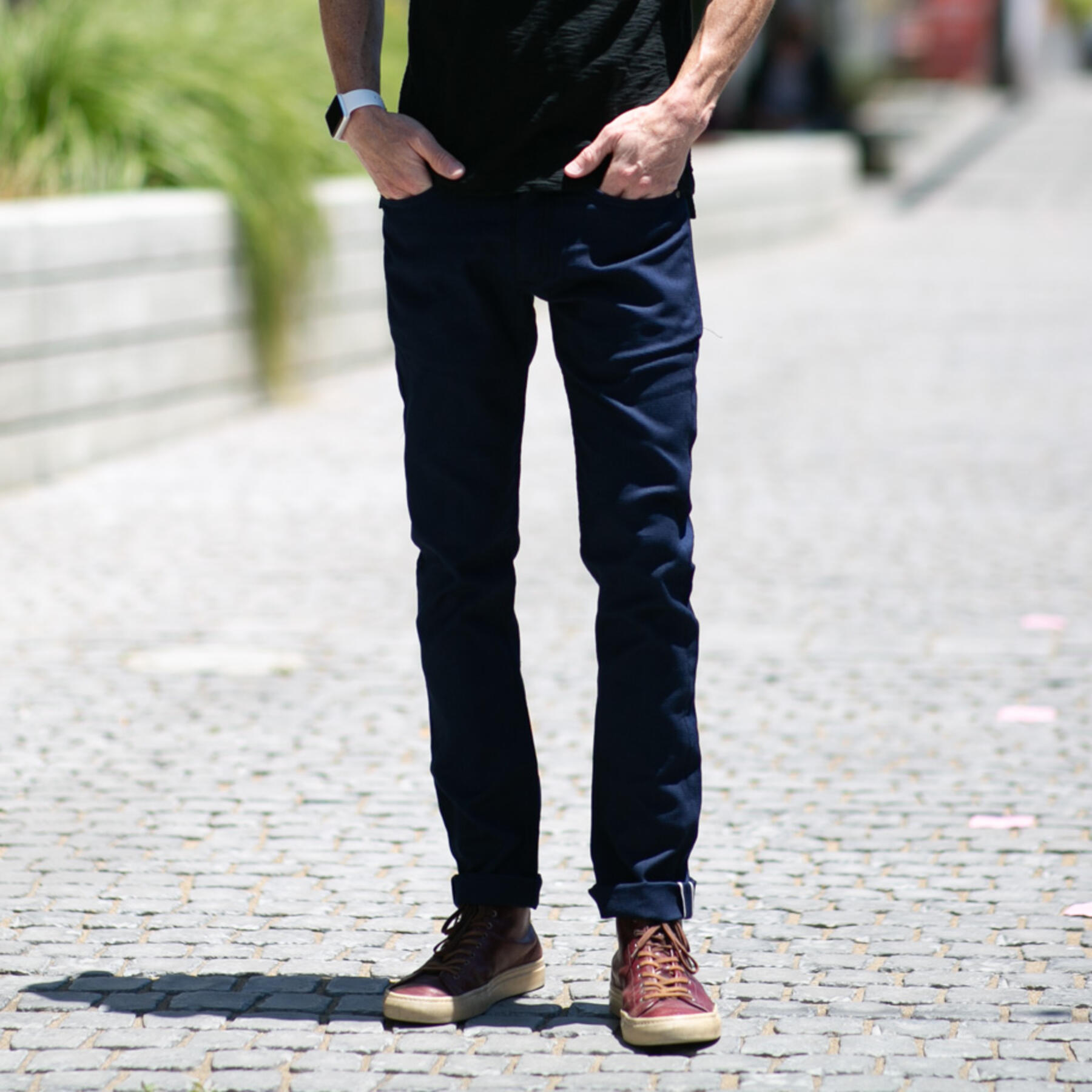 gustin #480 selvedge indigo jacquard