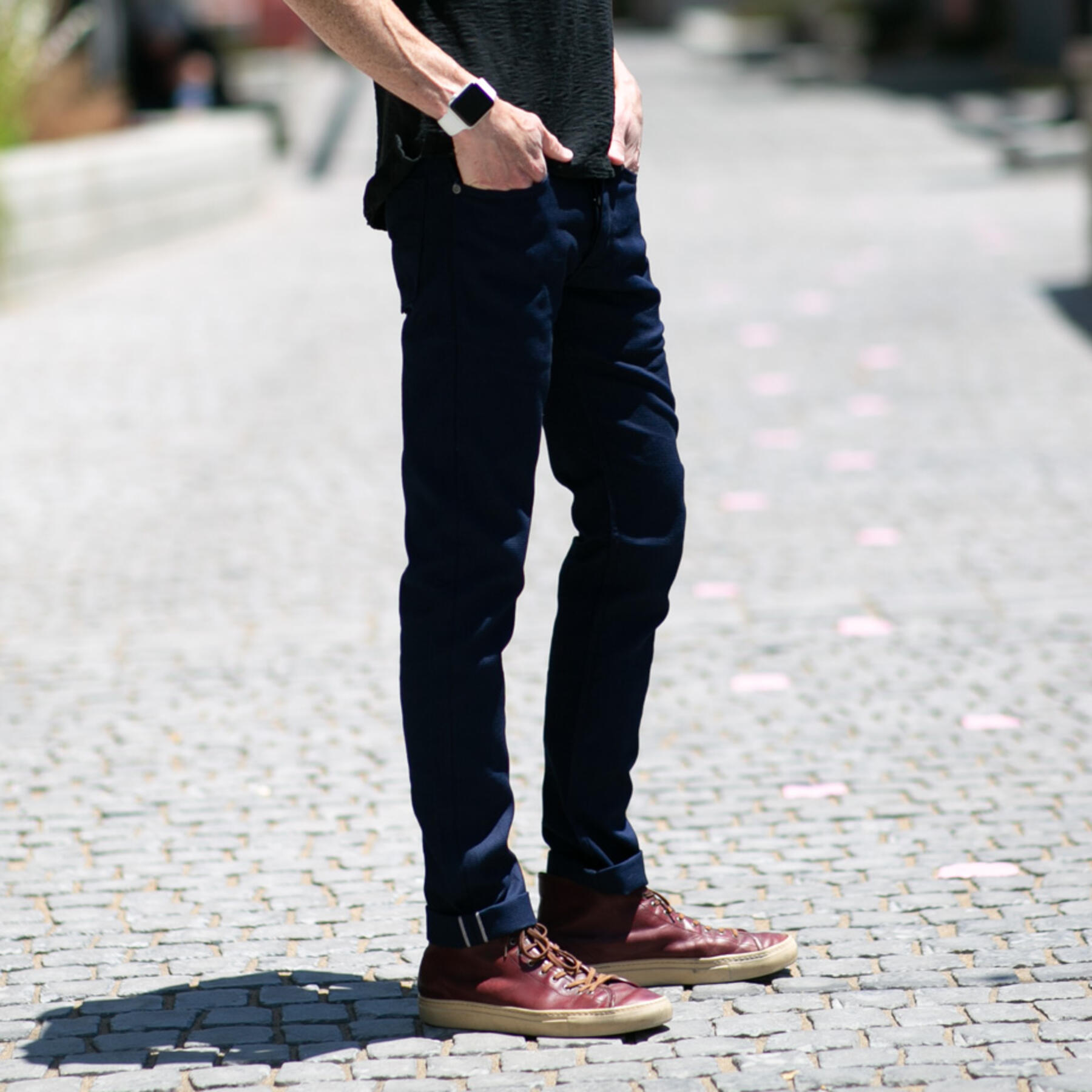 gustin #480 selvedge indigo jacquard