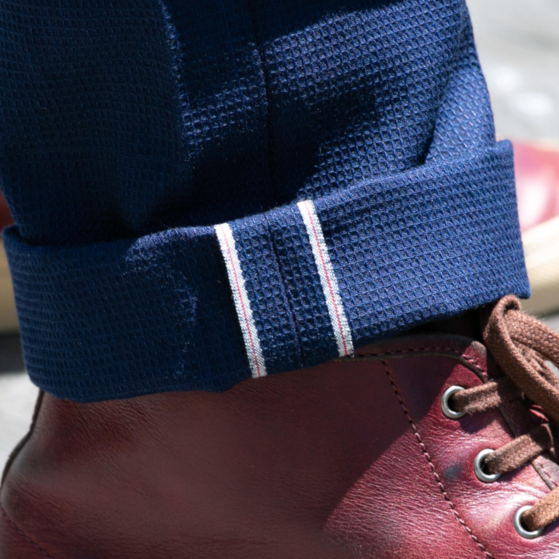 gustin #480 selvedge indigo jacquard