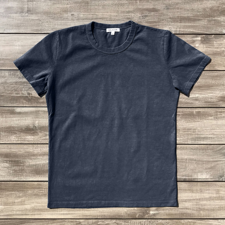 Heavyweight Pigment Dye T-Shirt 2 Pack (Coal) | Gustin Knits
