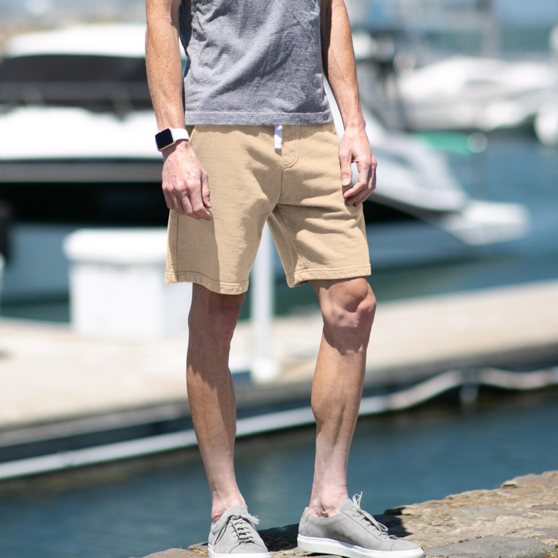 gustin sweatshorts 3 pack (khaki, coral, mint)