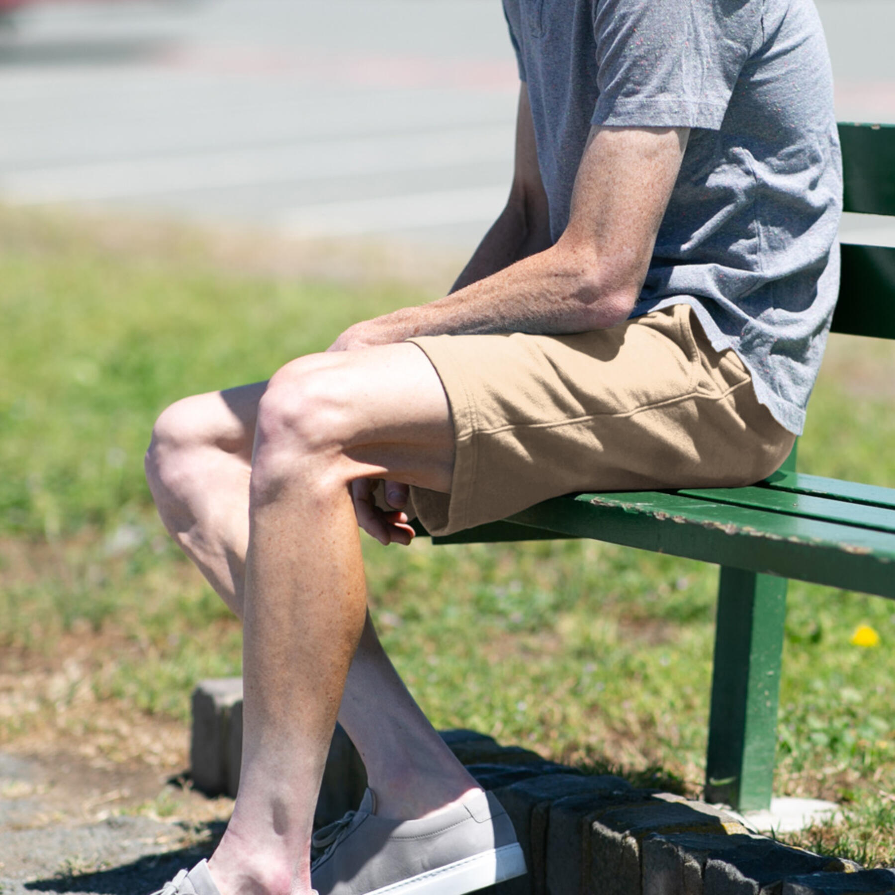 gustin sweatshorts - khaki