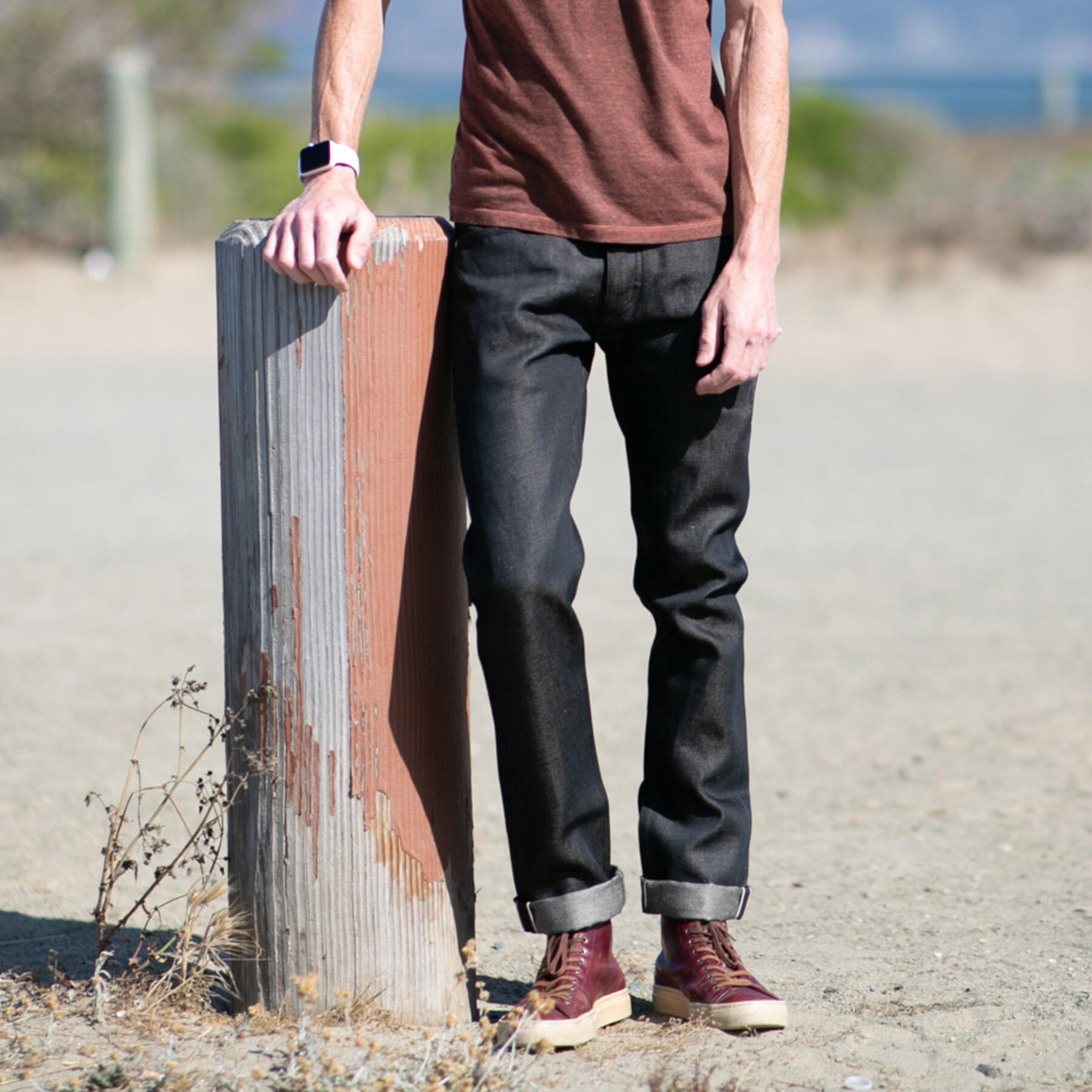 gustin #484 big linen selvedge - blackxnatural