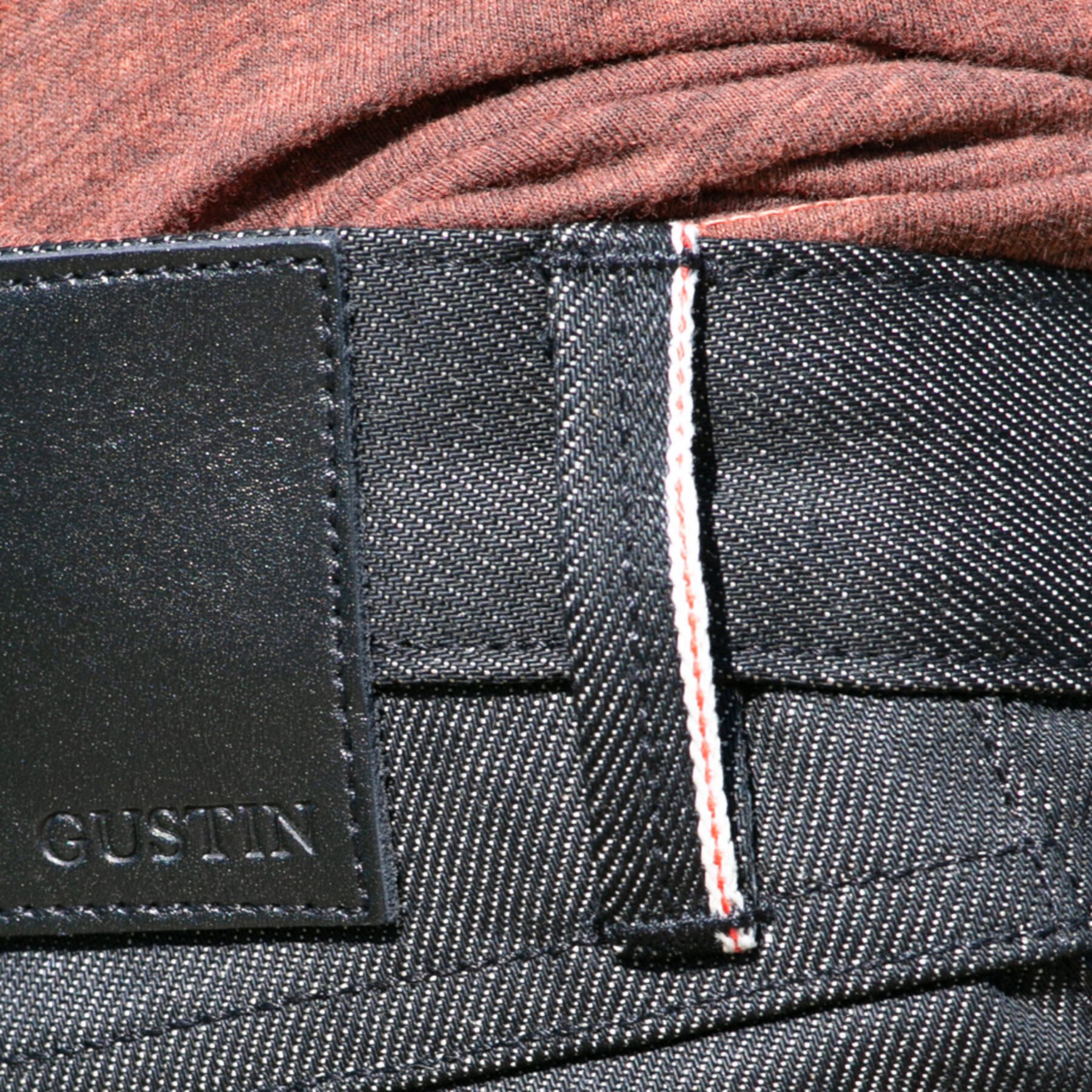 gustin #484 big linen selvedge - blackxnatural