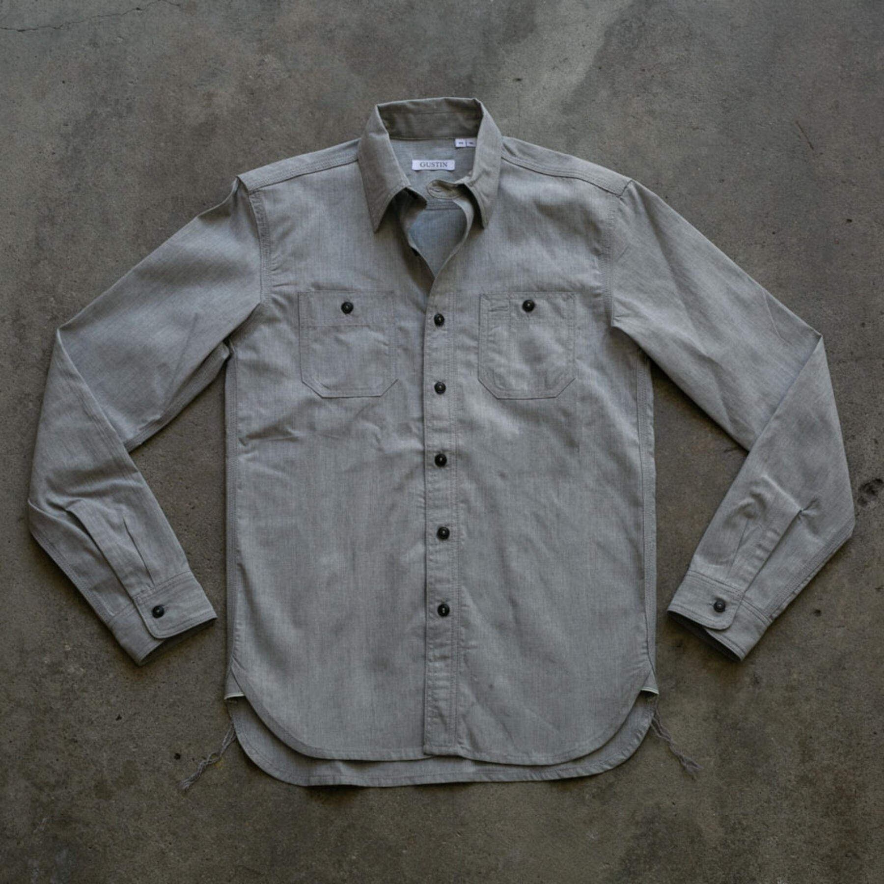 gustin #45 heather selvedge workshirt