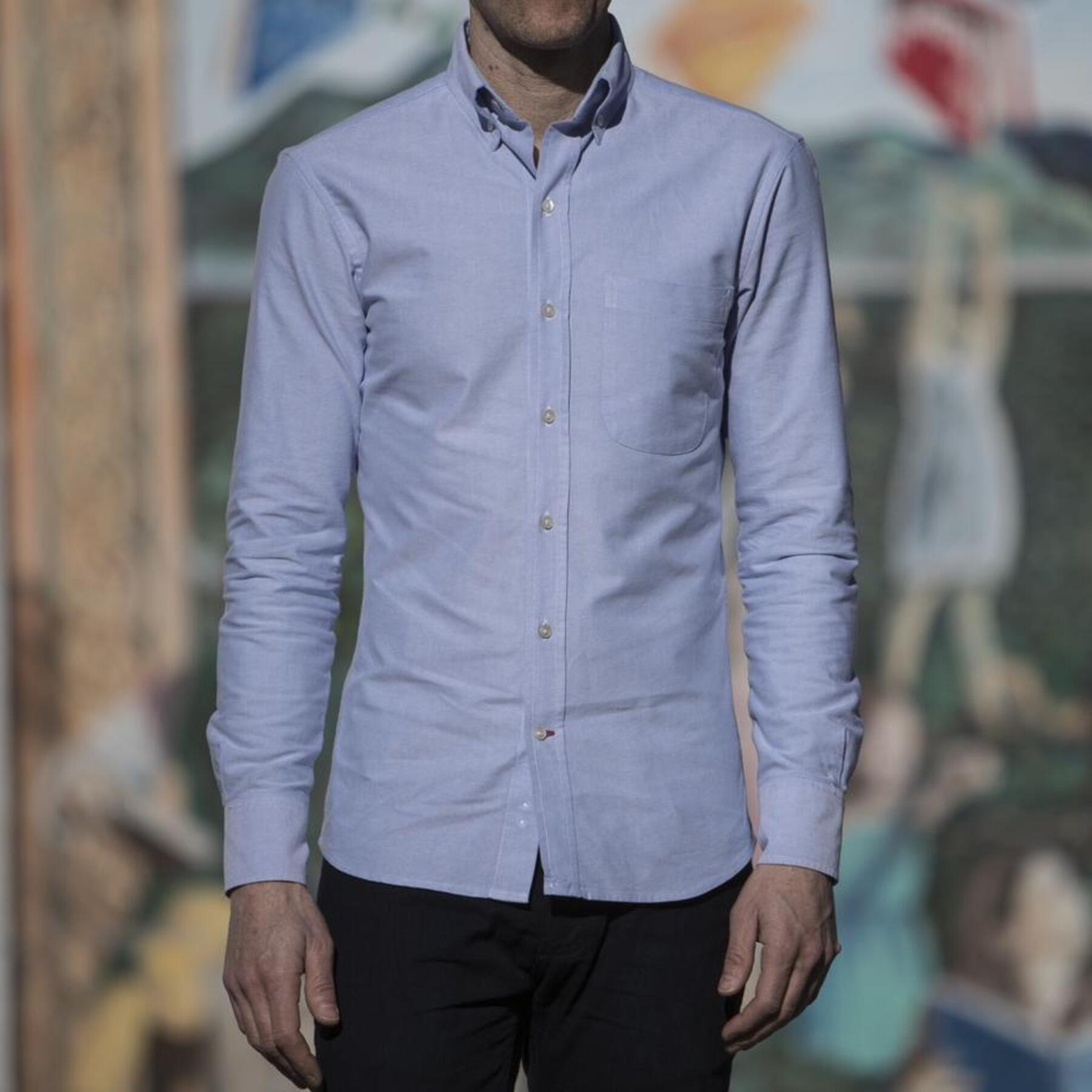 gustin #110 rainbow neps indigo chambray