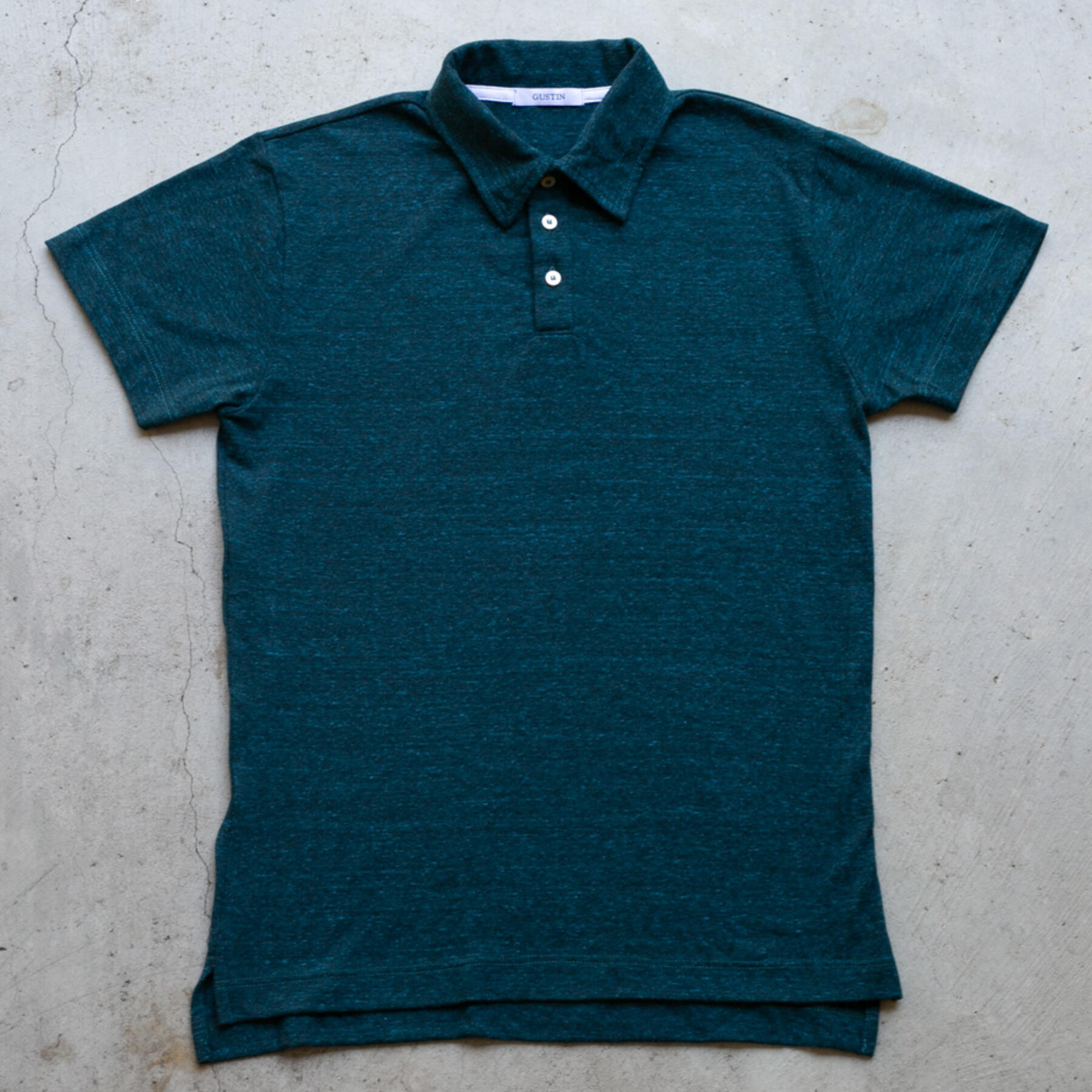 gustin heather sea green polo