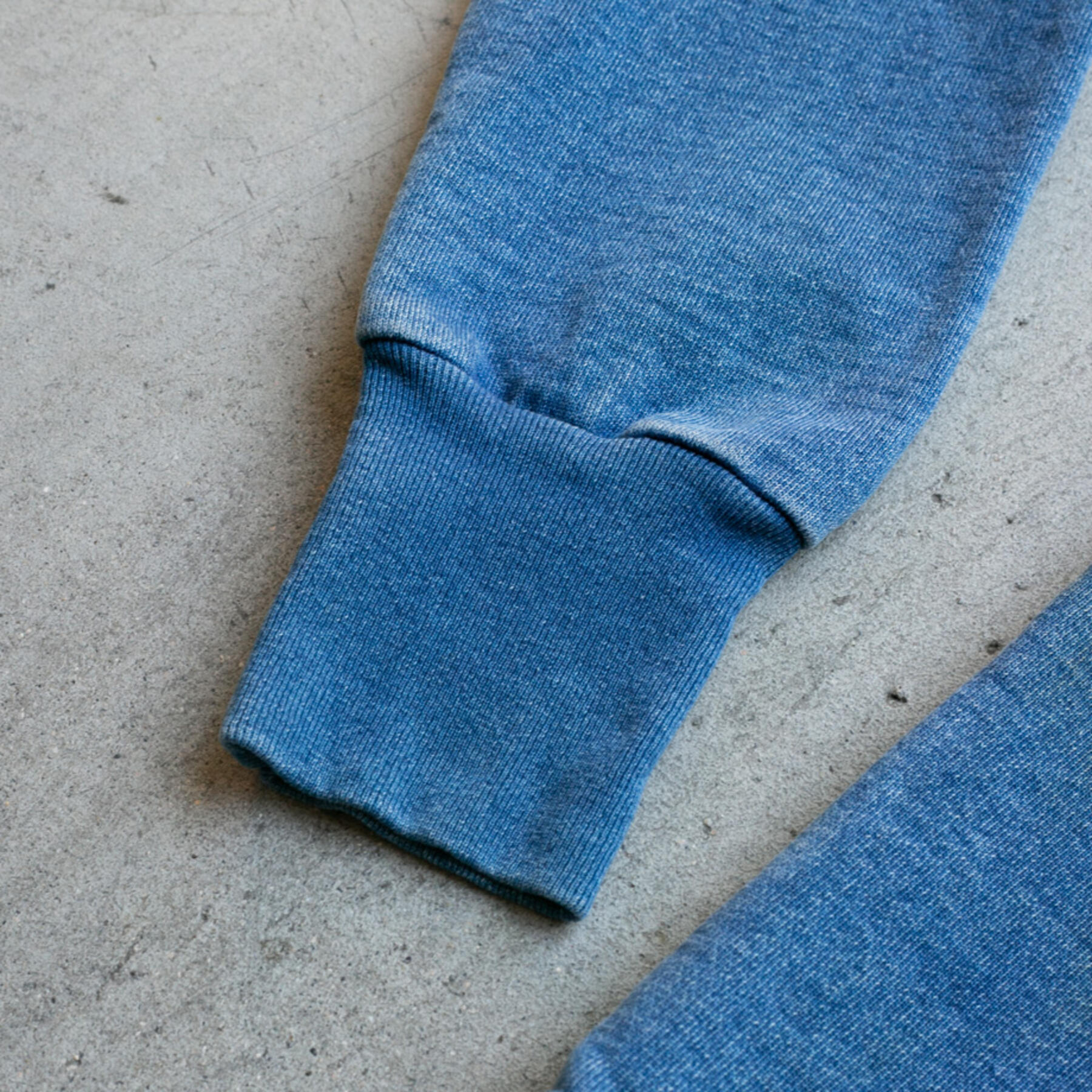 gustin vintage indigo white stitch sweatshirt