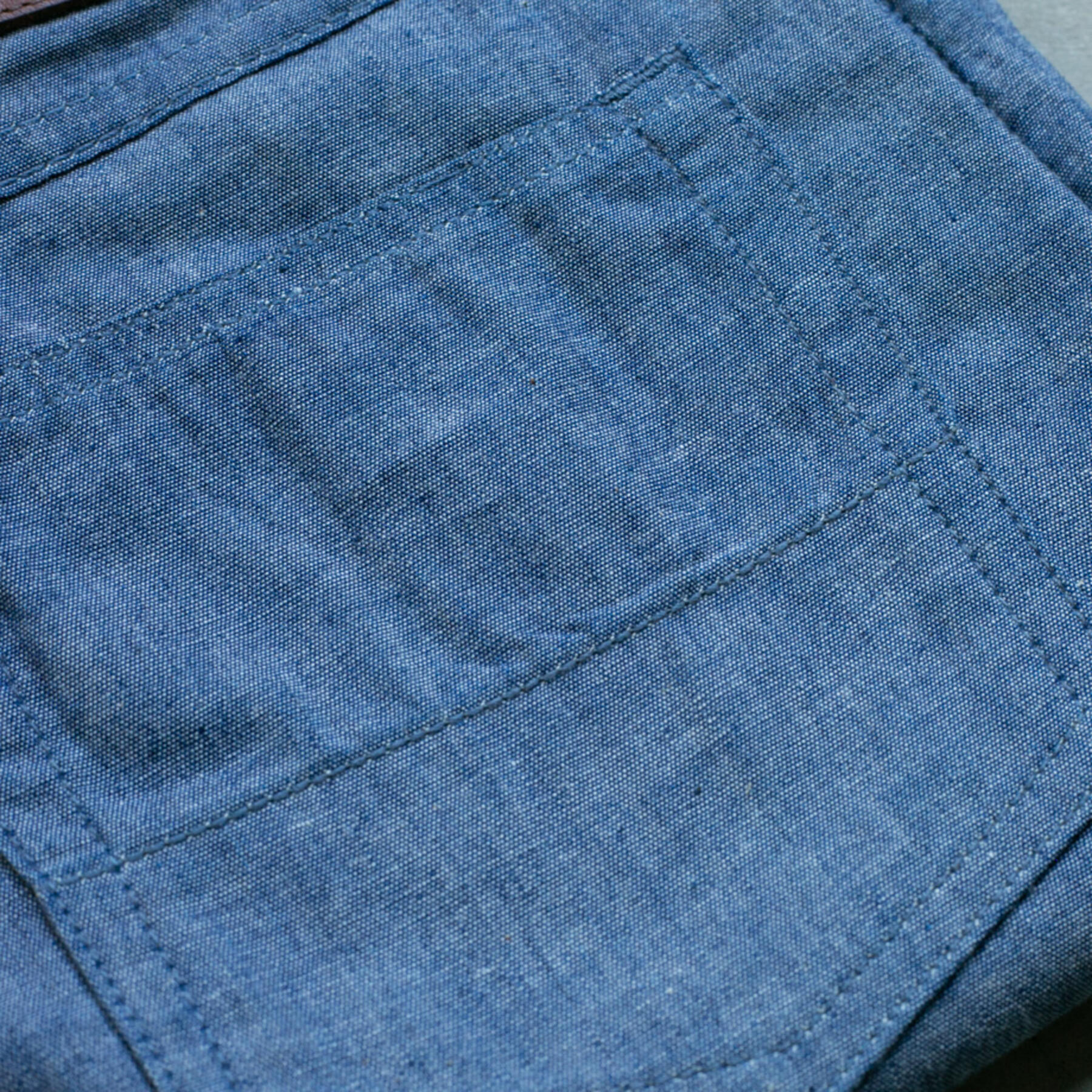 gustin #486 organic indigo selvedge chambray
