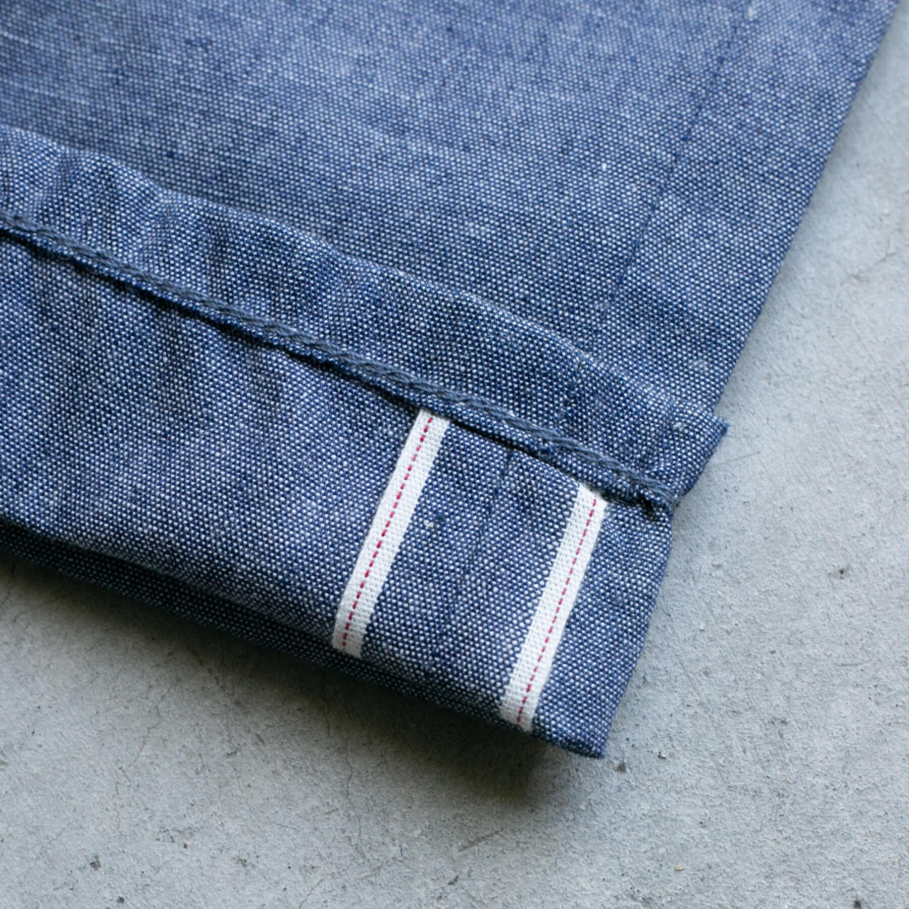 gustin #486 organic indigo selvedge chambray