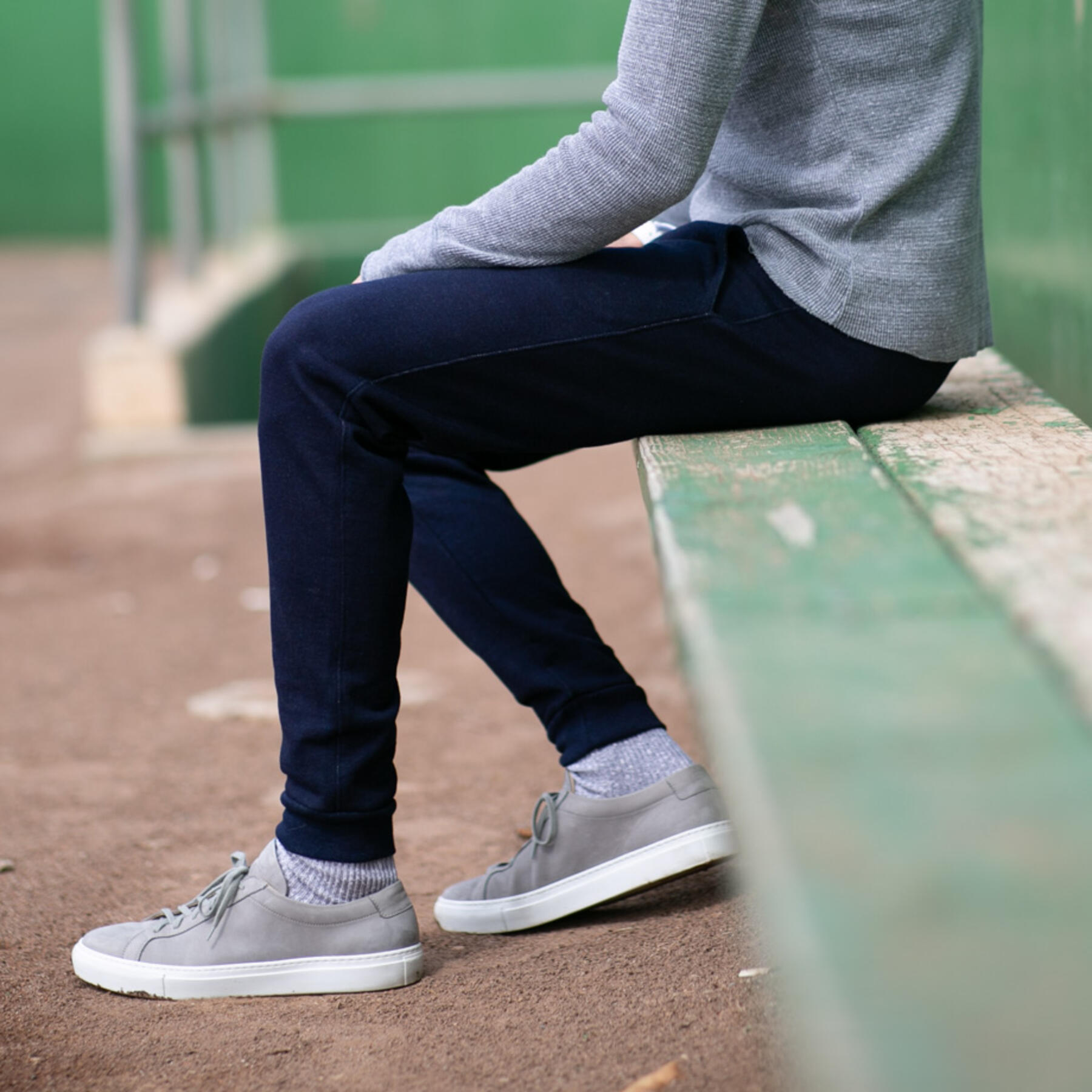 gustin indigo dyed sweatpants - dark