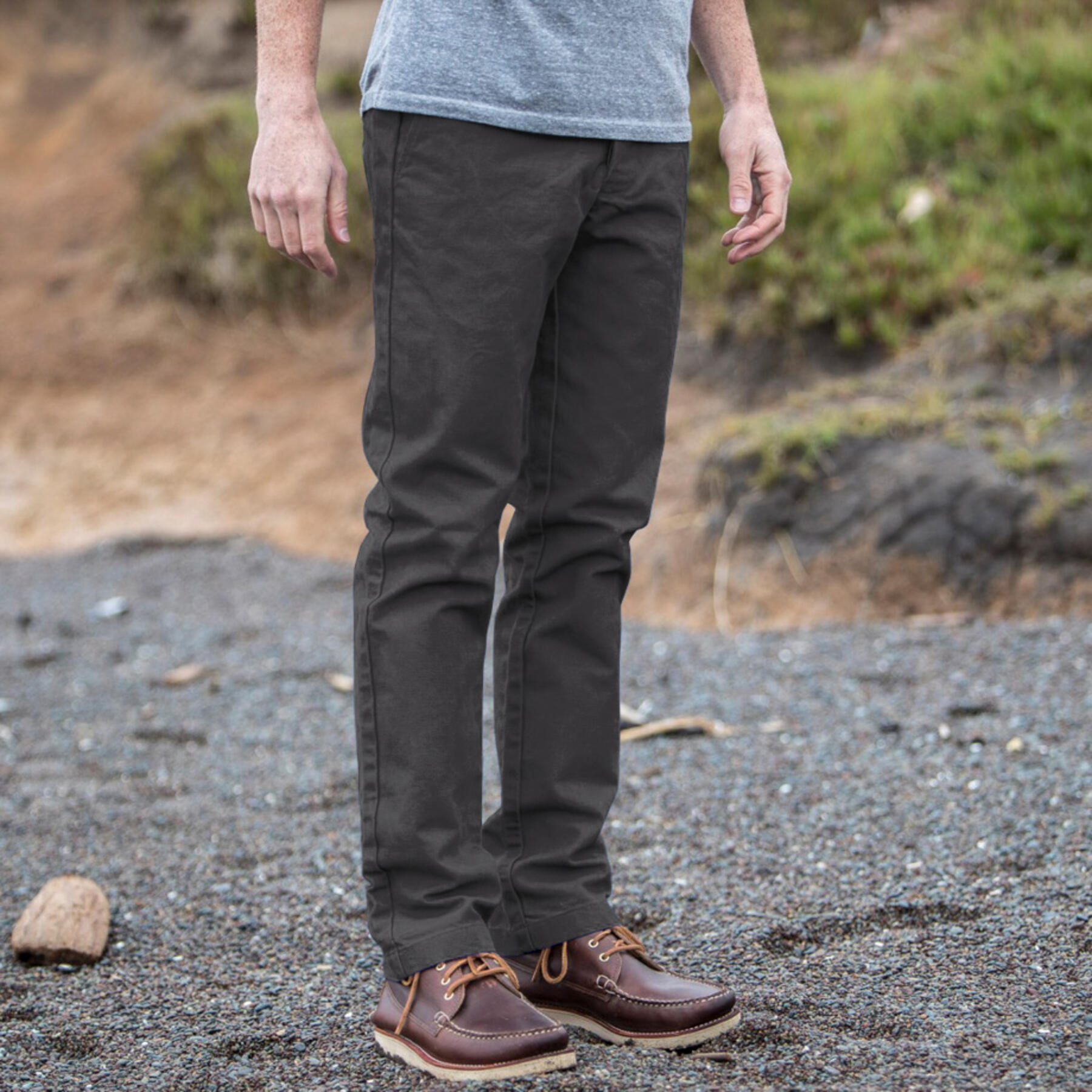 gustin #208 charcoal duck canvas chino