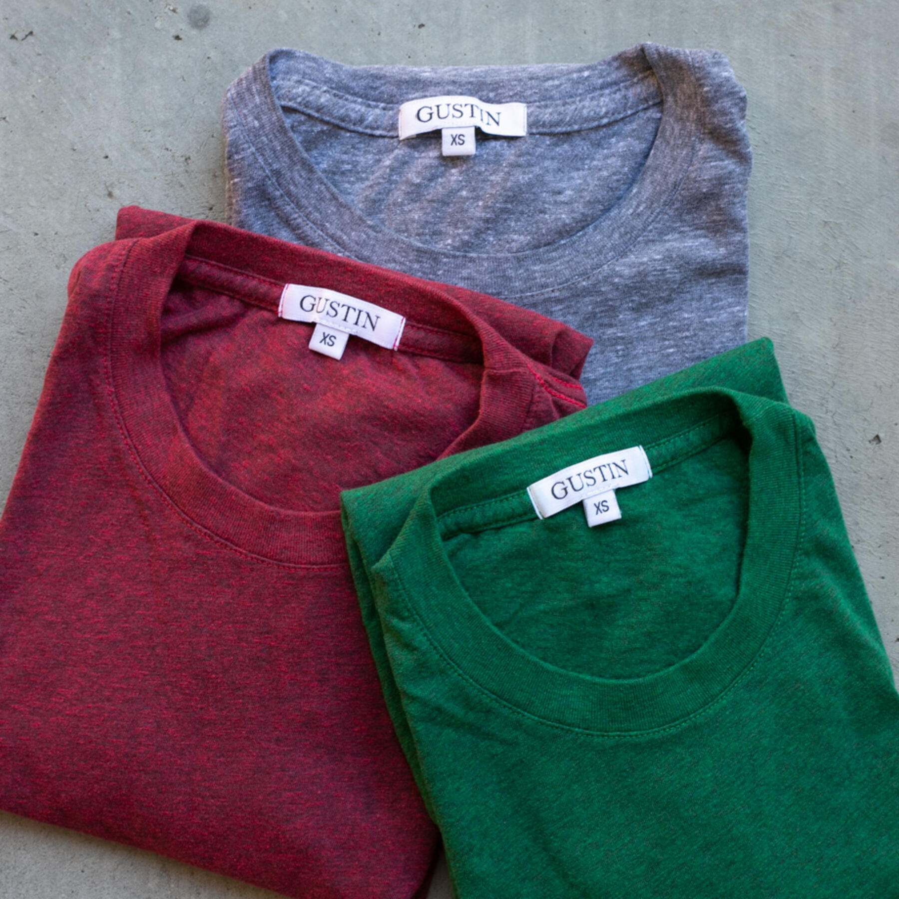 gustin bright vintage heather t-shirt collection 3pk