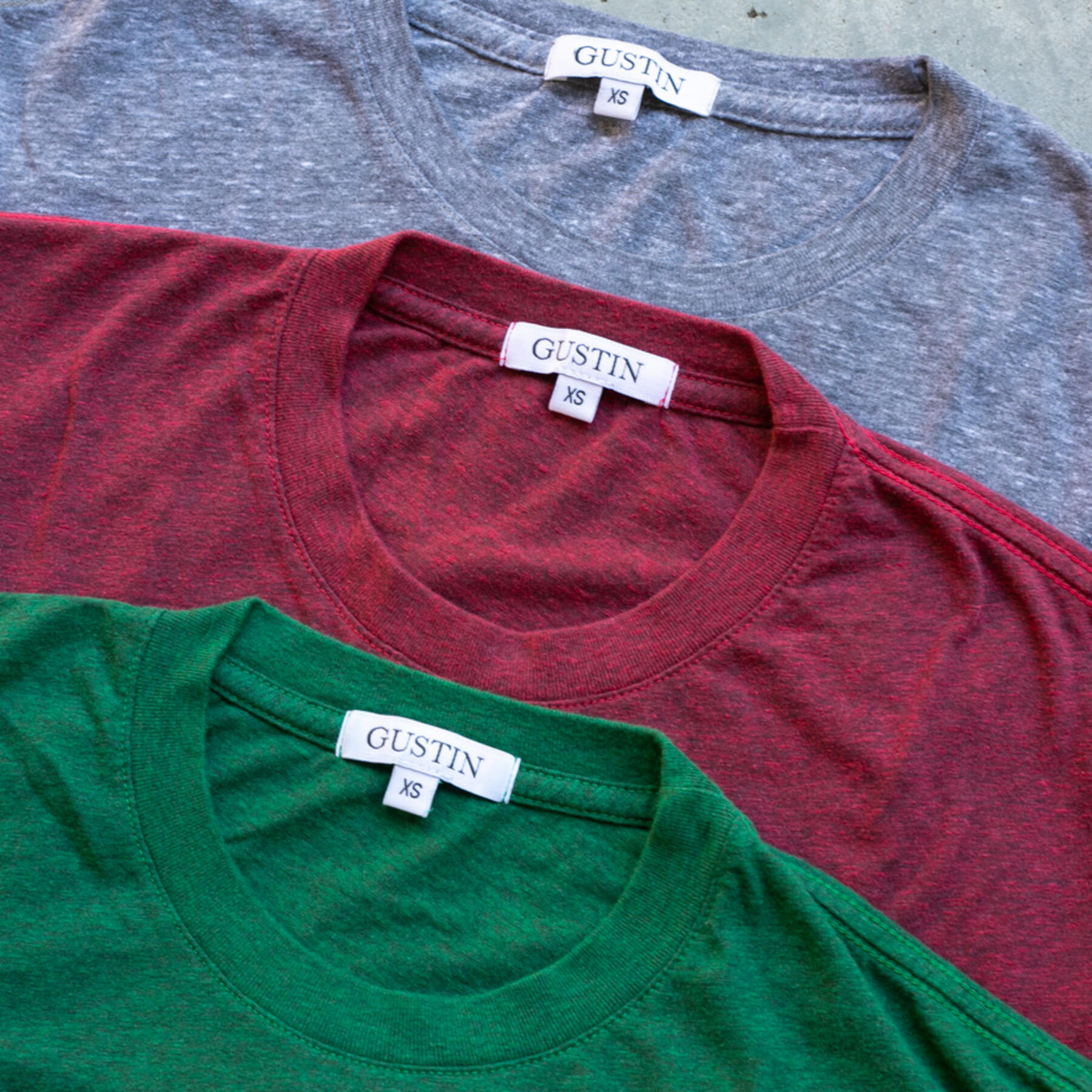 gustin bright vintage heather t-shirt collection 3pk