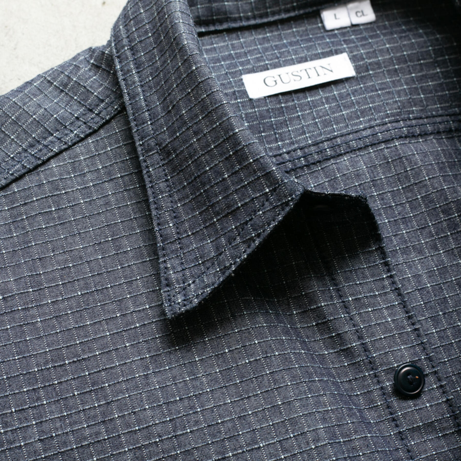 gustin #38 indigo dye ripstop workshirt