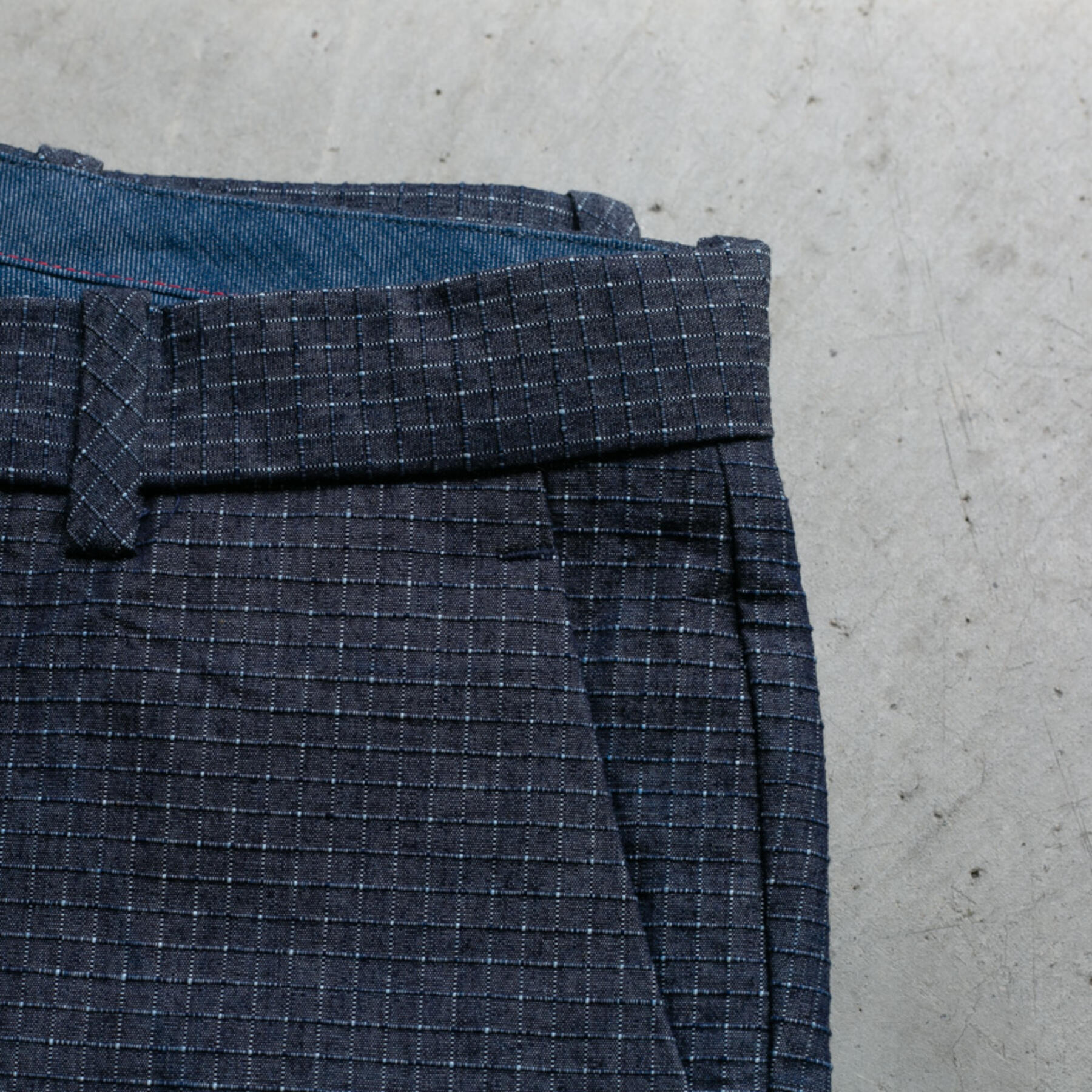 gustin #204 indigo ripstop chinos
