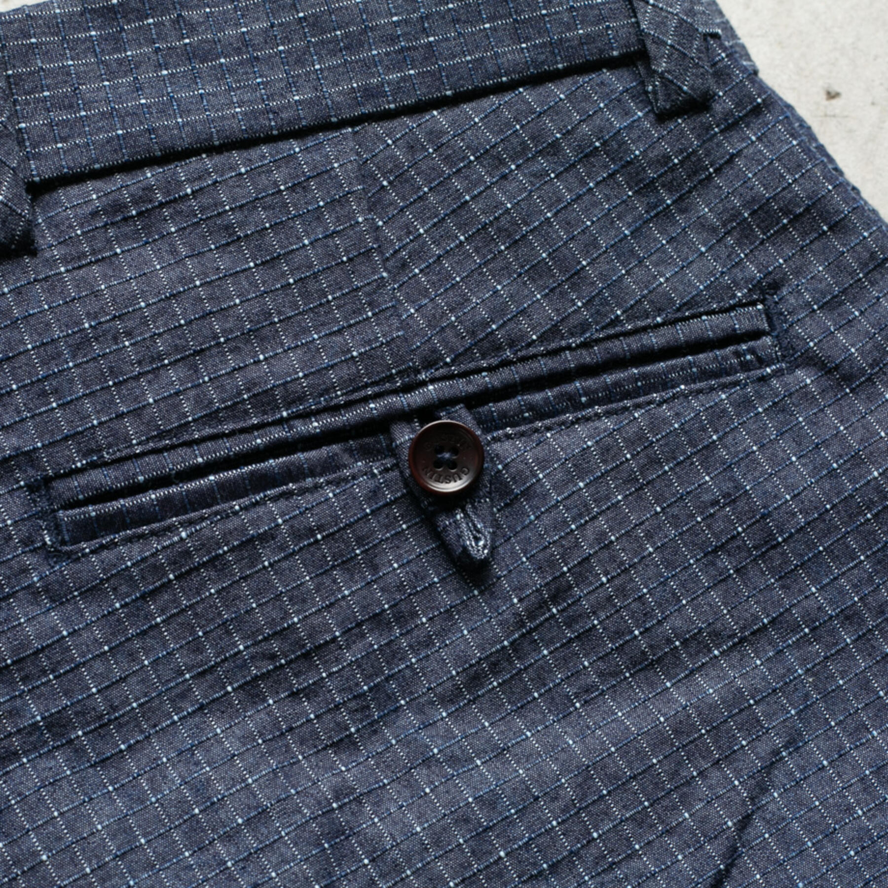 gustin #204 indigo ripstop chinos