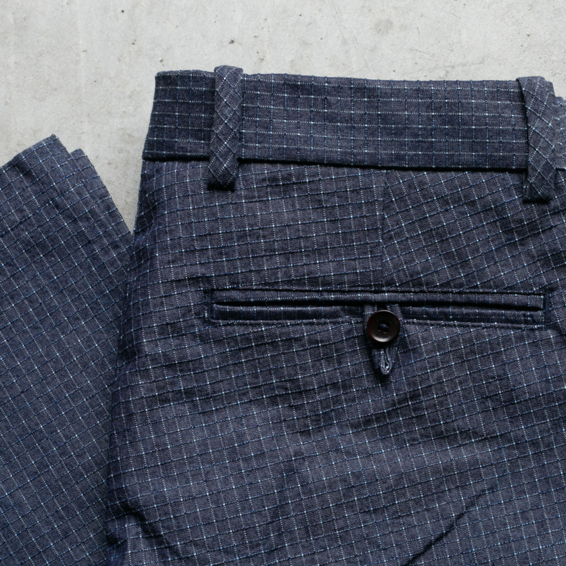 gustin #204 indigo ripstop chinos