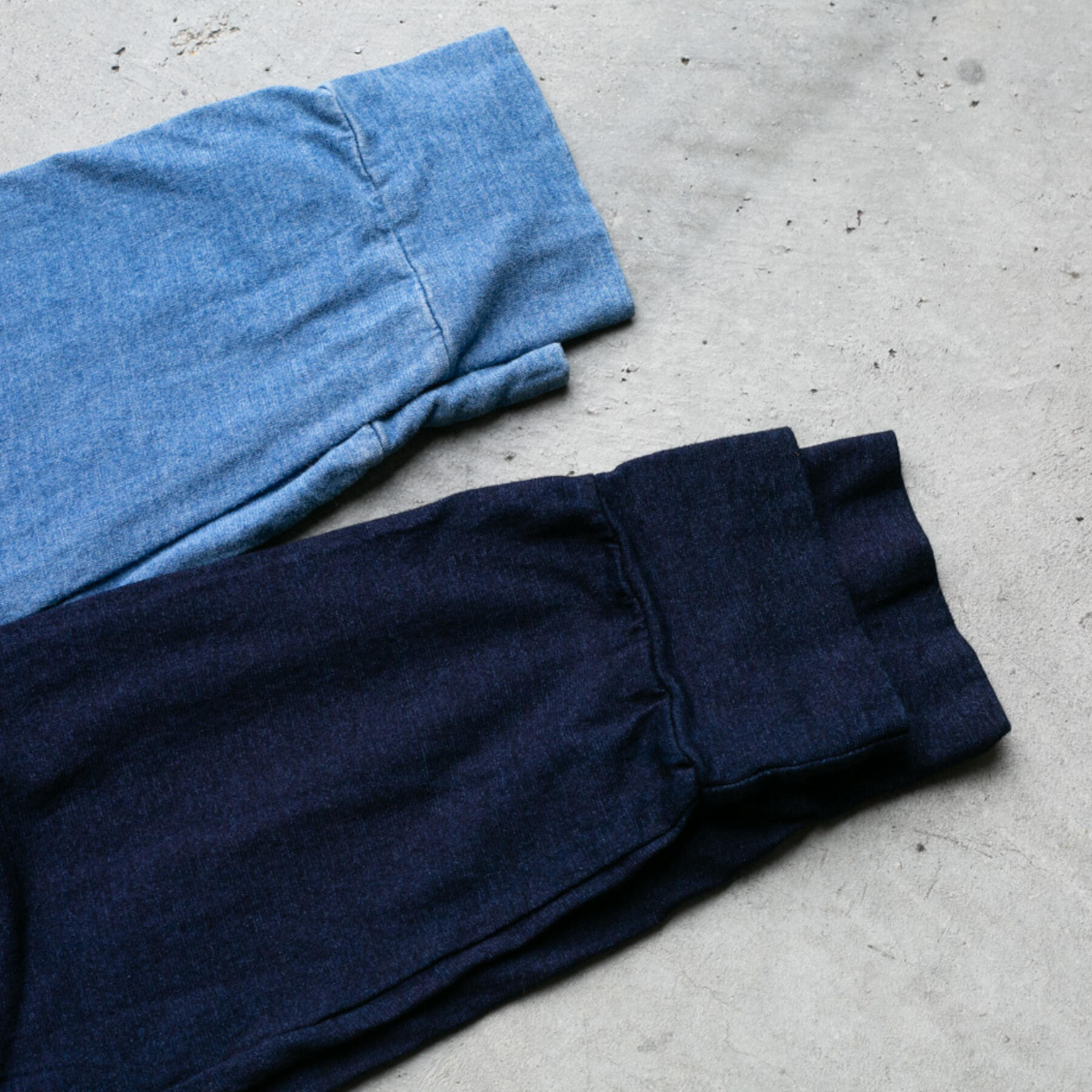 gustin indigo dyed long sleeve t-shirt 2 pack - (dark, vintage)