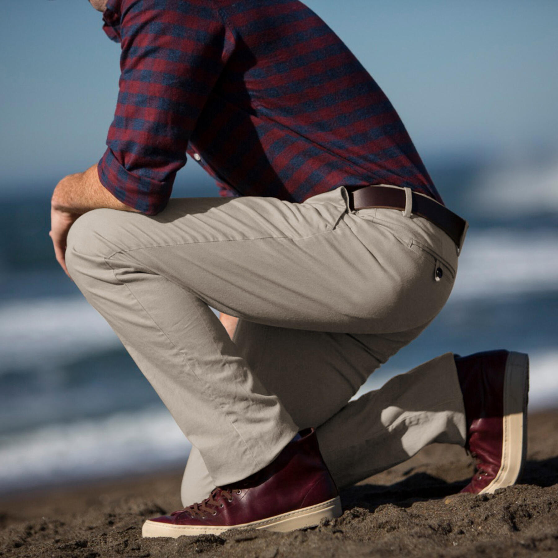 gustin #210 light khaki stretch chino