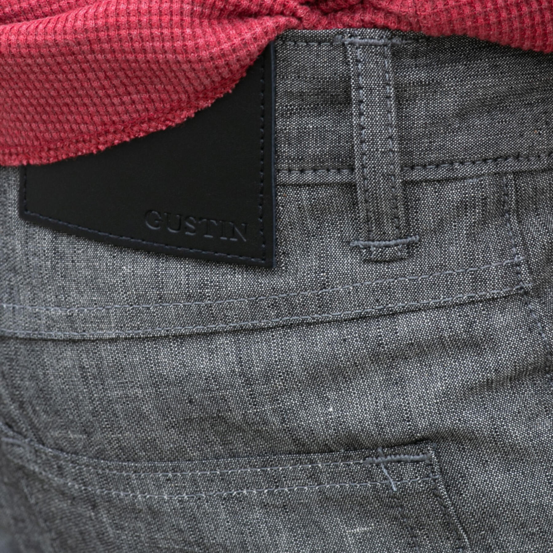 gustin #37 classic chambray 5 pocket - black