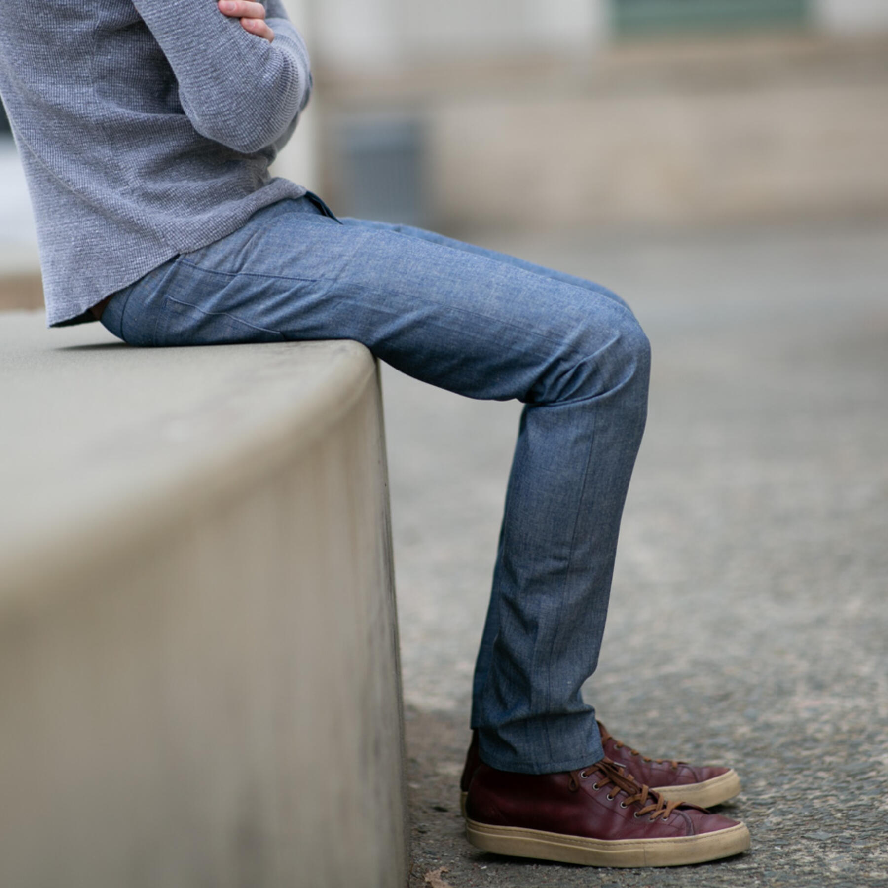 gustin #36 classic chambray 5 pocket - indigo