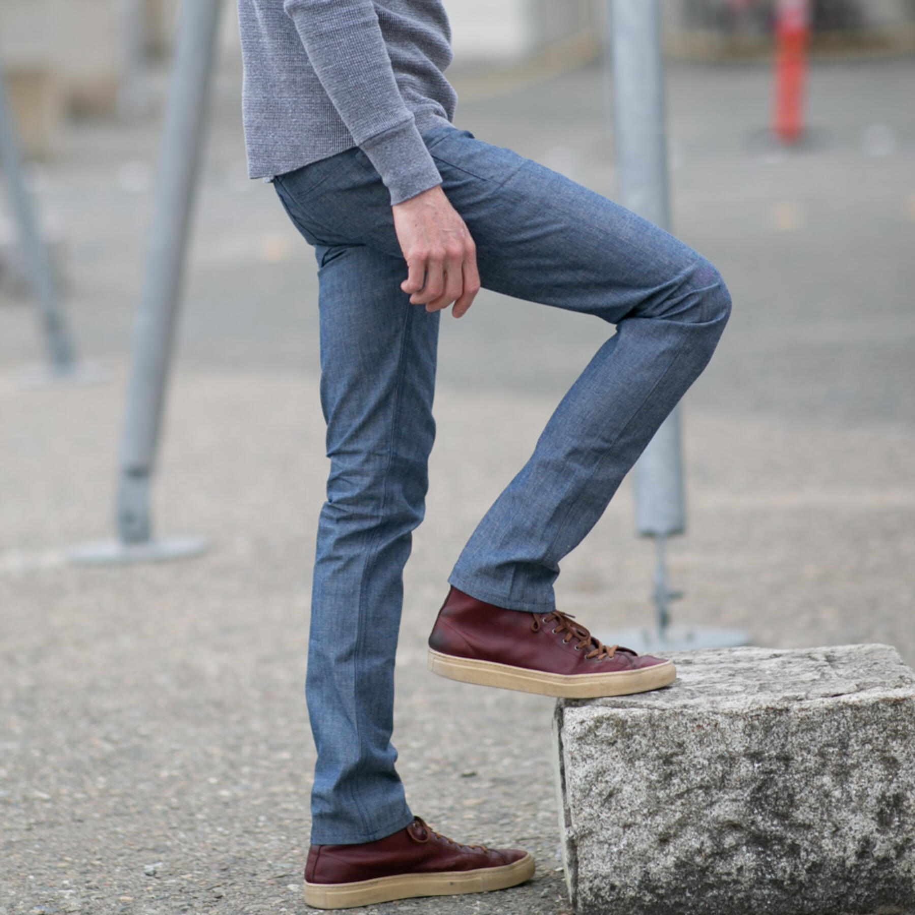 gustin #36 classic chambray 5 pocket - indigo