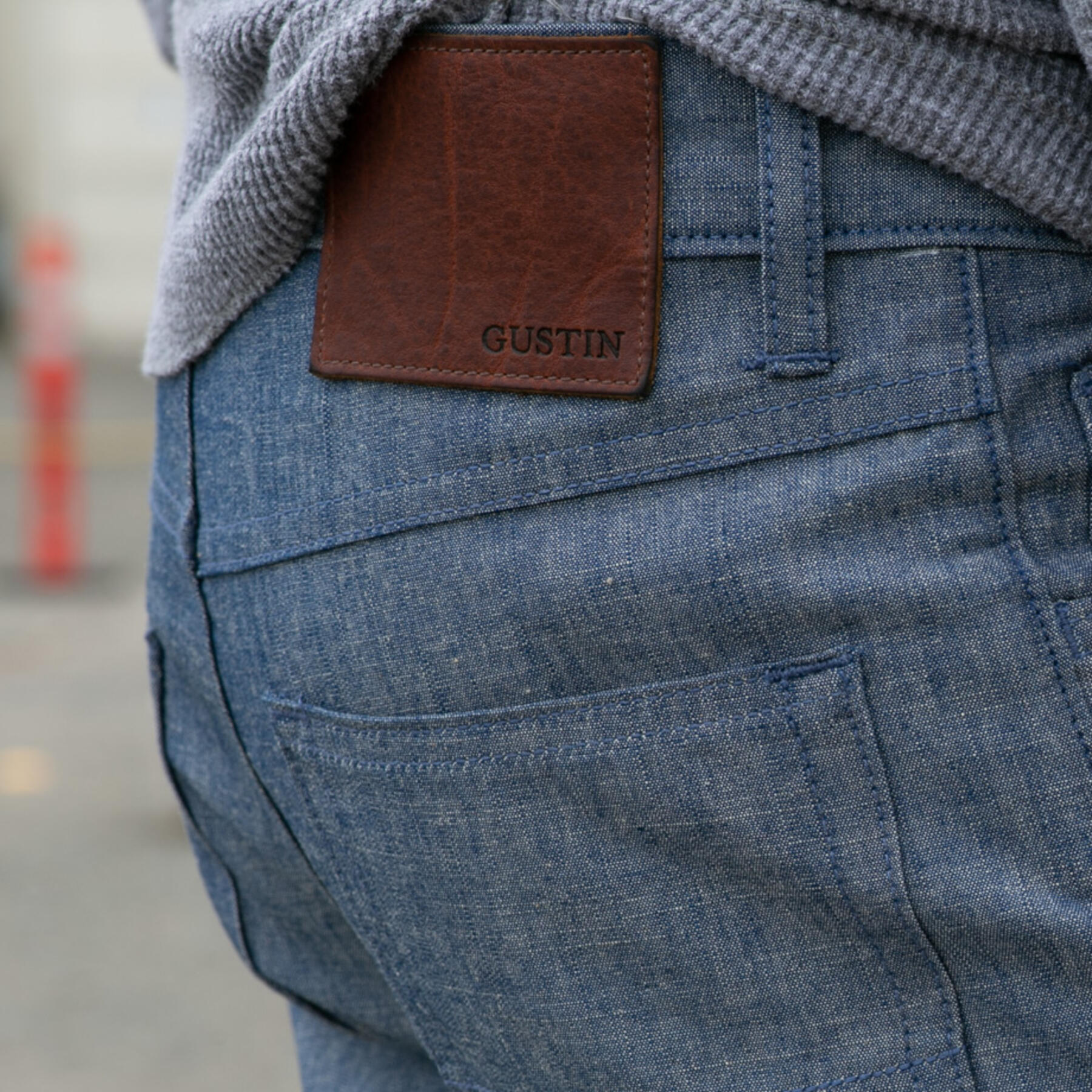 gustin #36 classic chambray 5 pocket - indigo