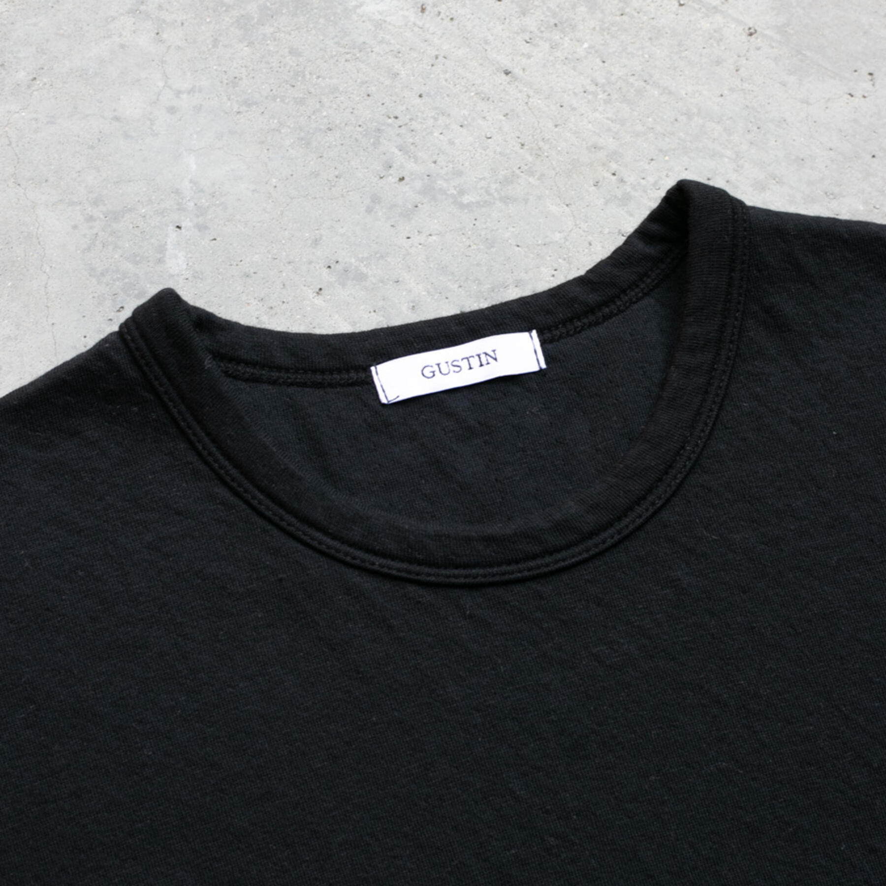 gustin double knit t-shirt 2 pack - black