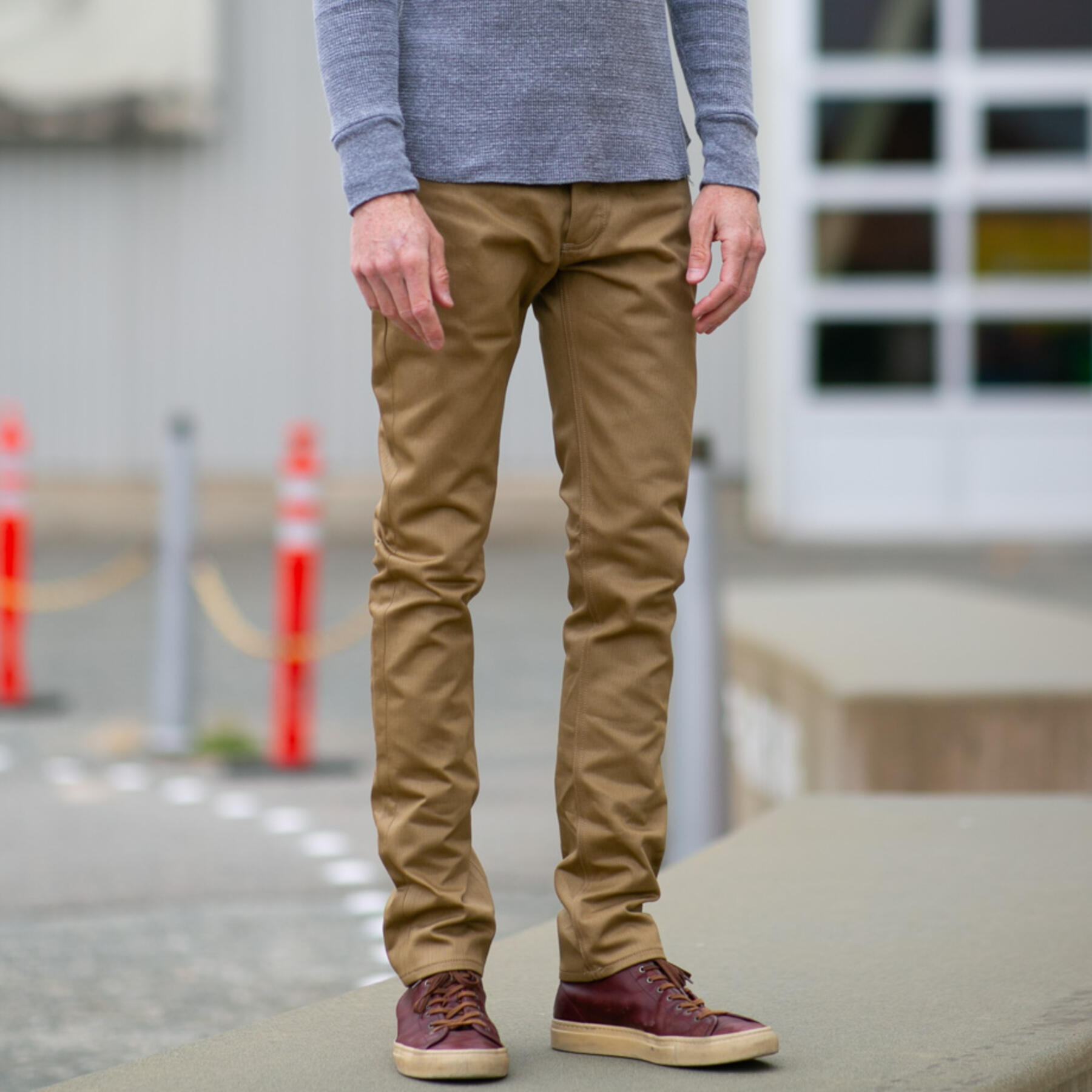 gustin #38 monster bedford corduroy 5 pocket - gold brown