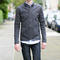 gustin shell jacket - charcoal stretch twill