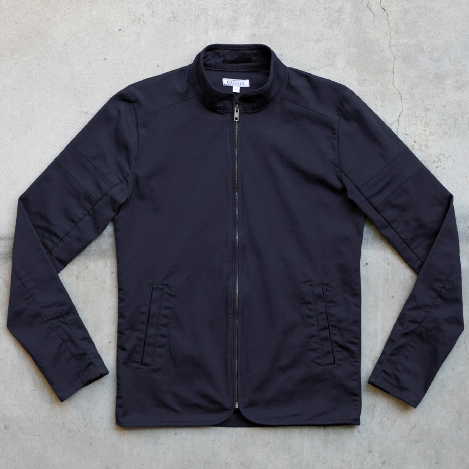 gustin shell jacket - navy stretch twill