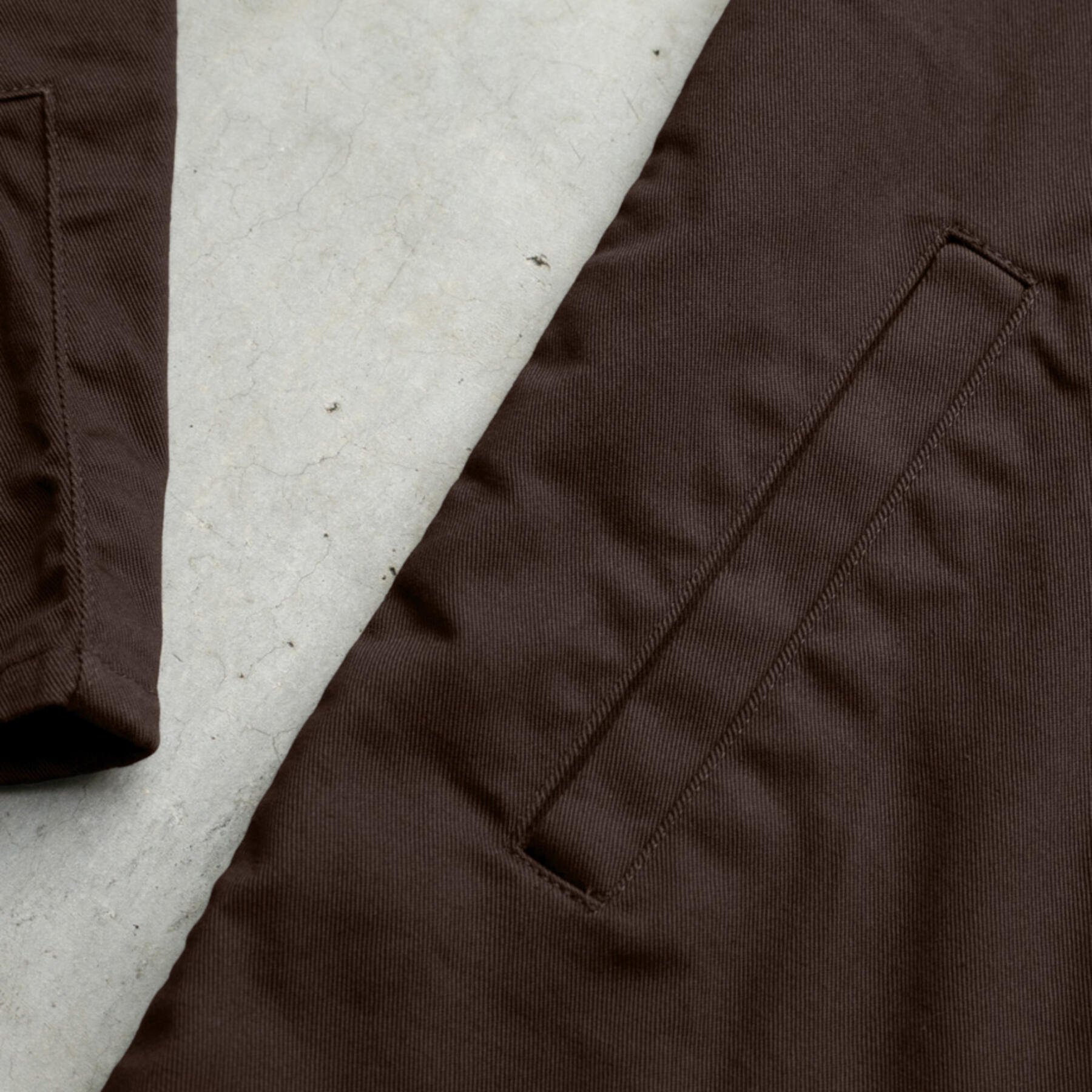 gustin shell jacket - brown stretch twill
