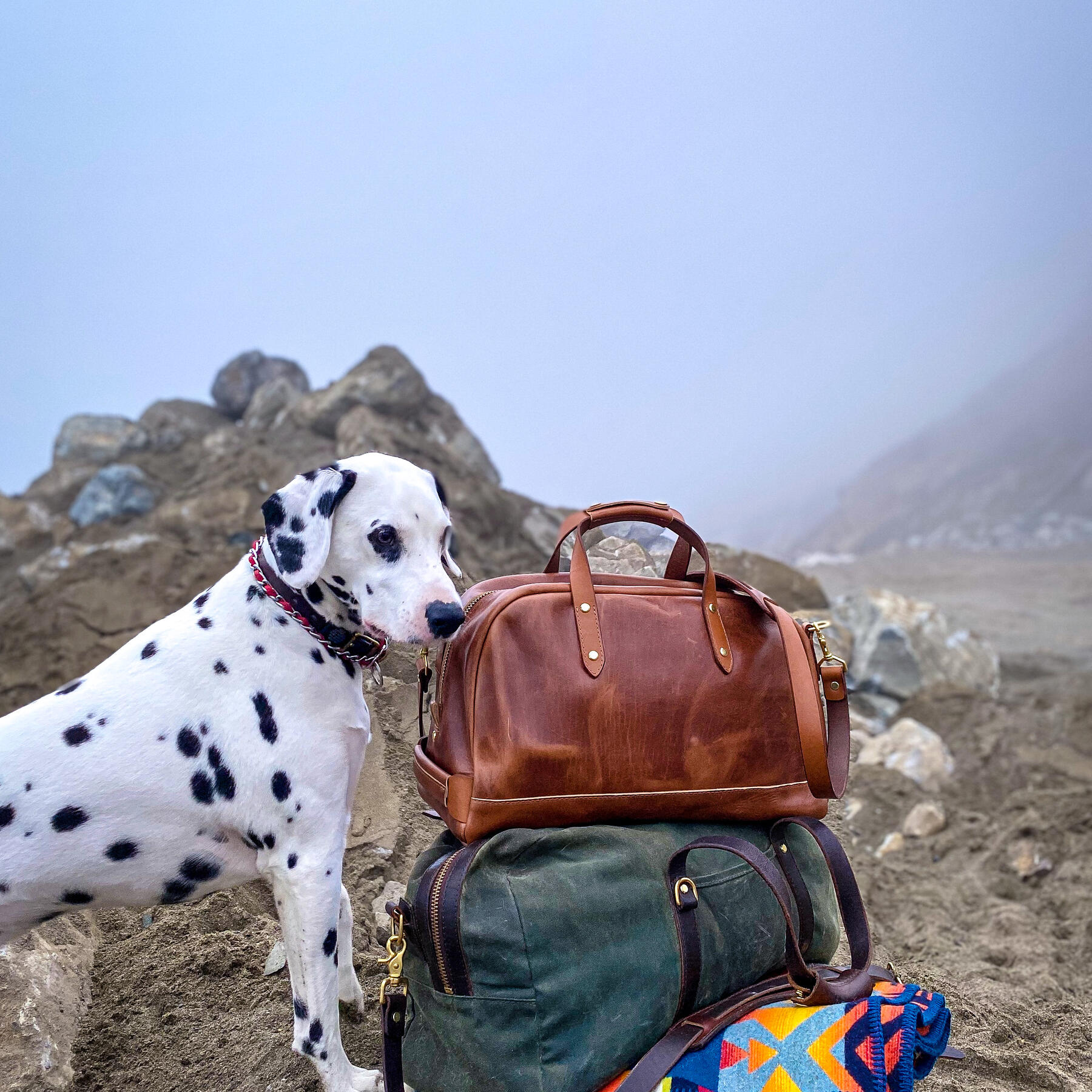 gustin the overnighter - horween cavalier whiskey