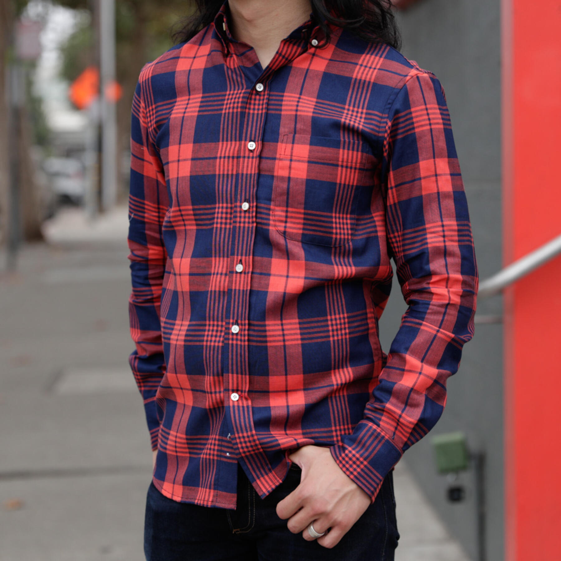 gustin #772 indigo fire - plaid