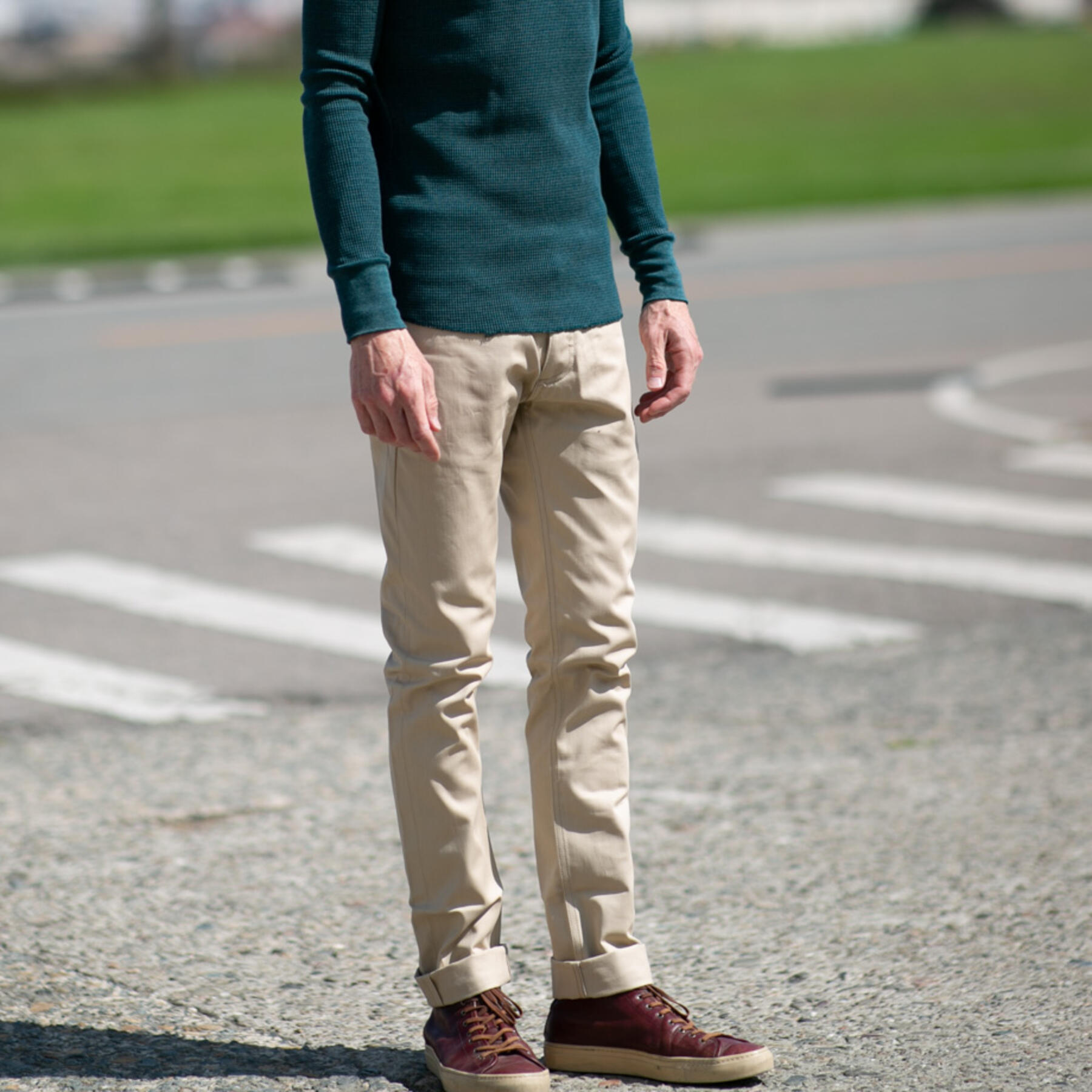 gustin #492 military selvedge sateen - khaki